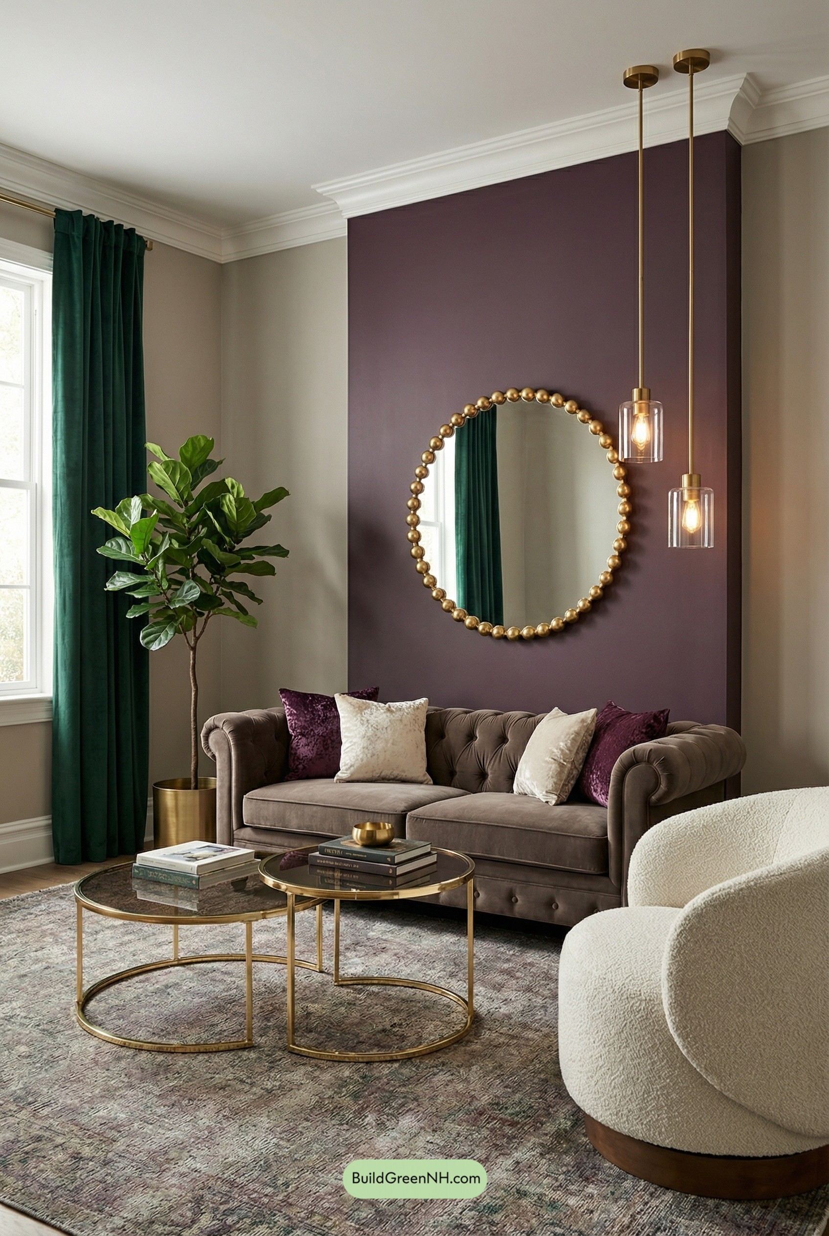 Smoky Plum Meets Warm Greige Glow