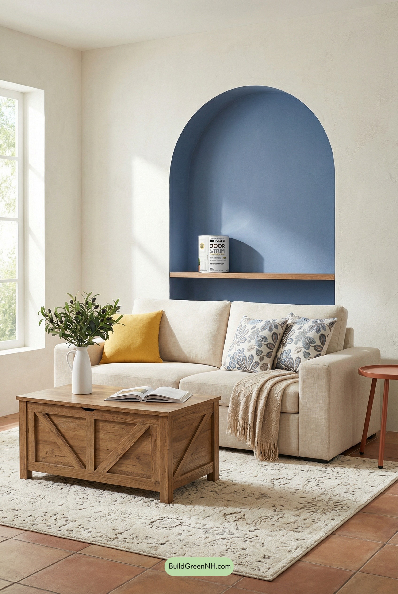 Chalky White, Cobalt Alcove Calm