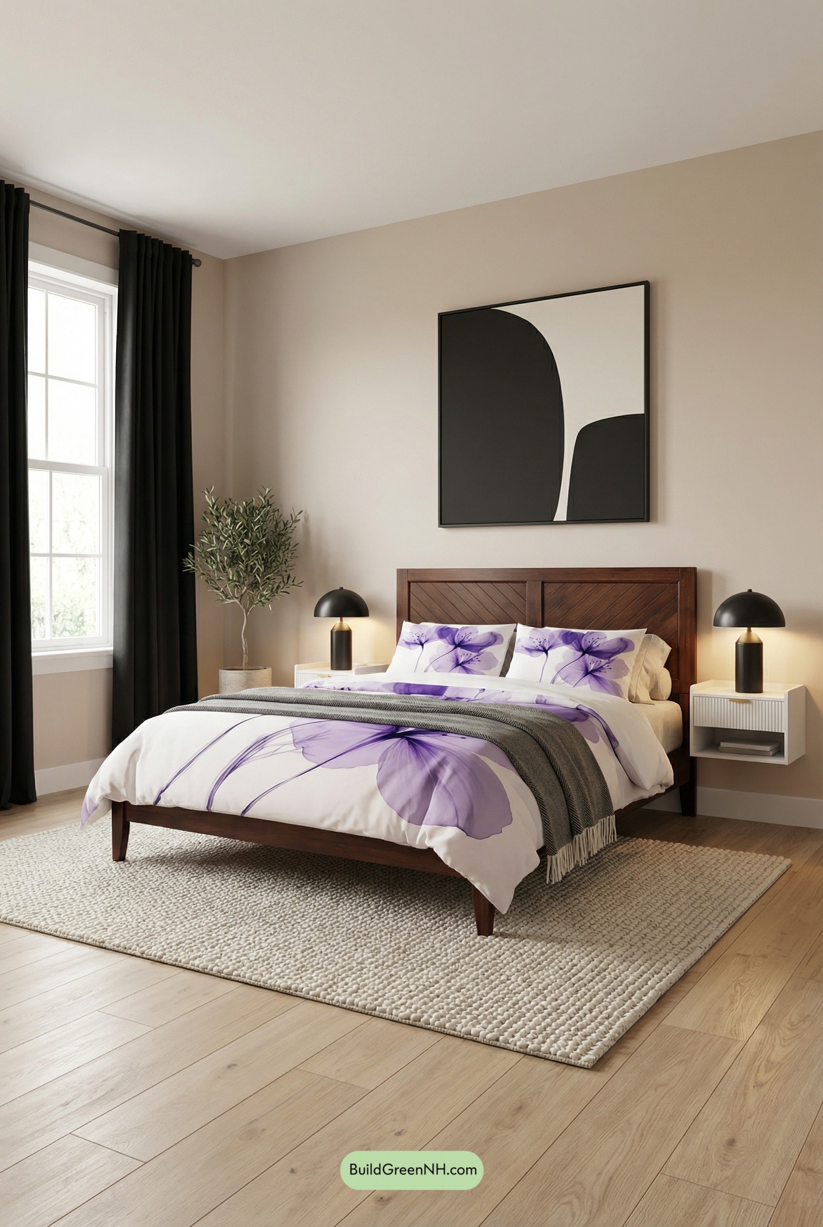 Violet Florals, Modern Calm