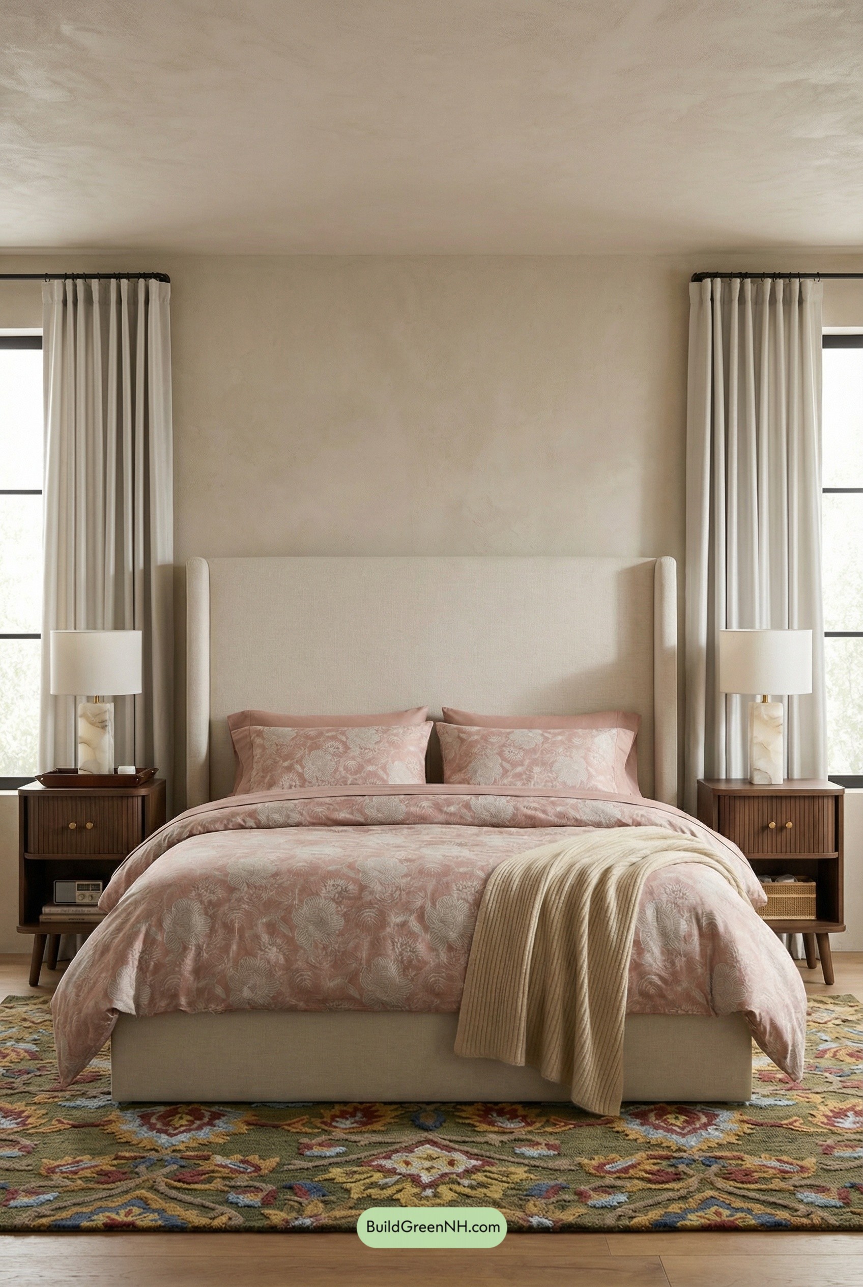 Blush Florals, Quiet-Luxury Symmetry