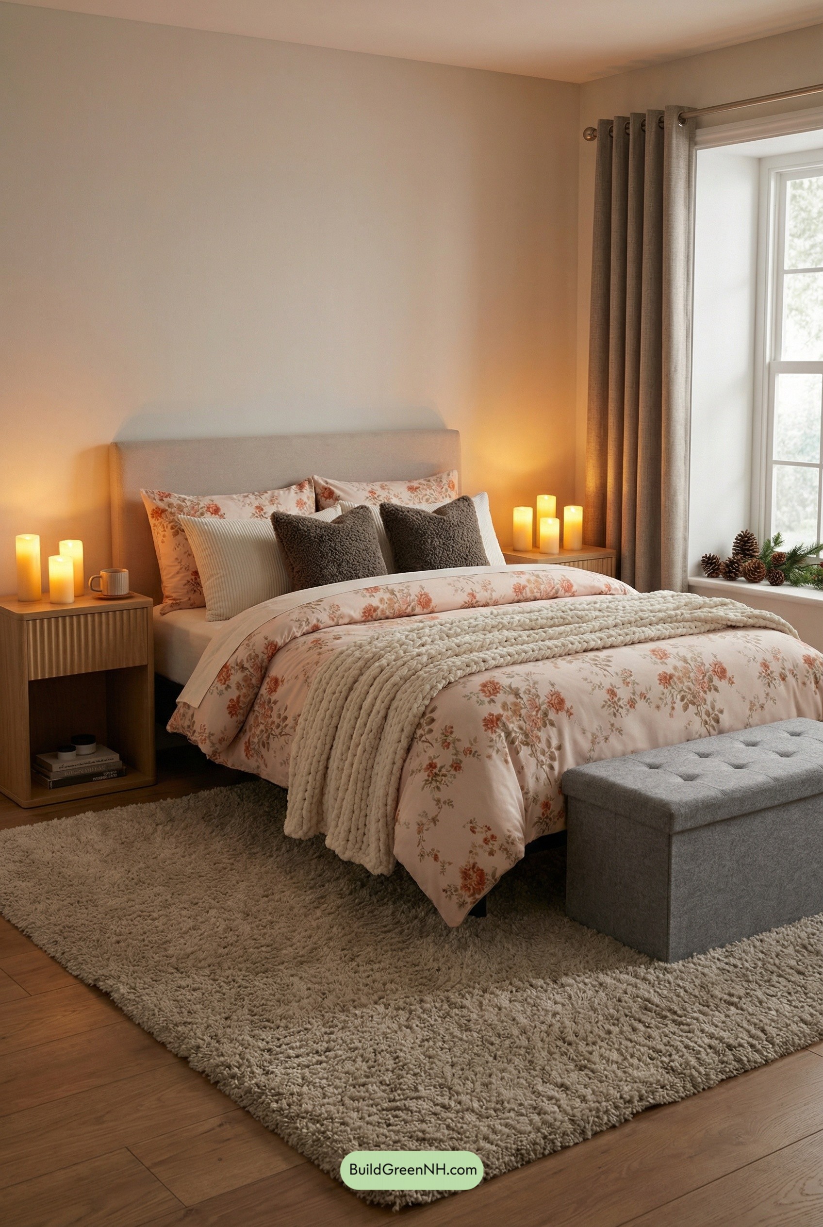 Floral Bedding, Winter-Hygge Glow