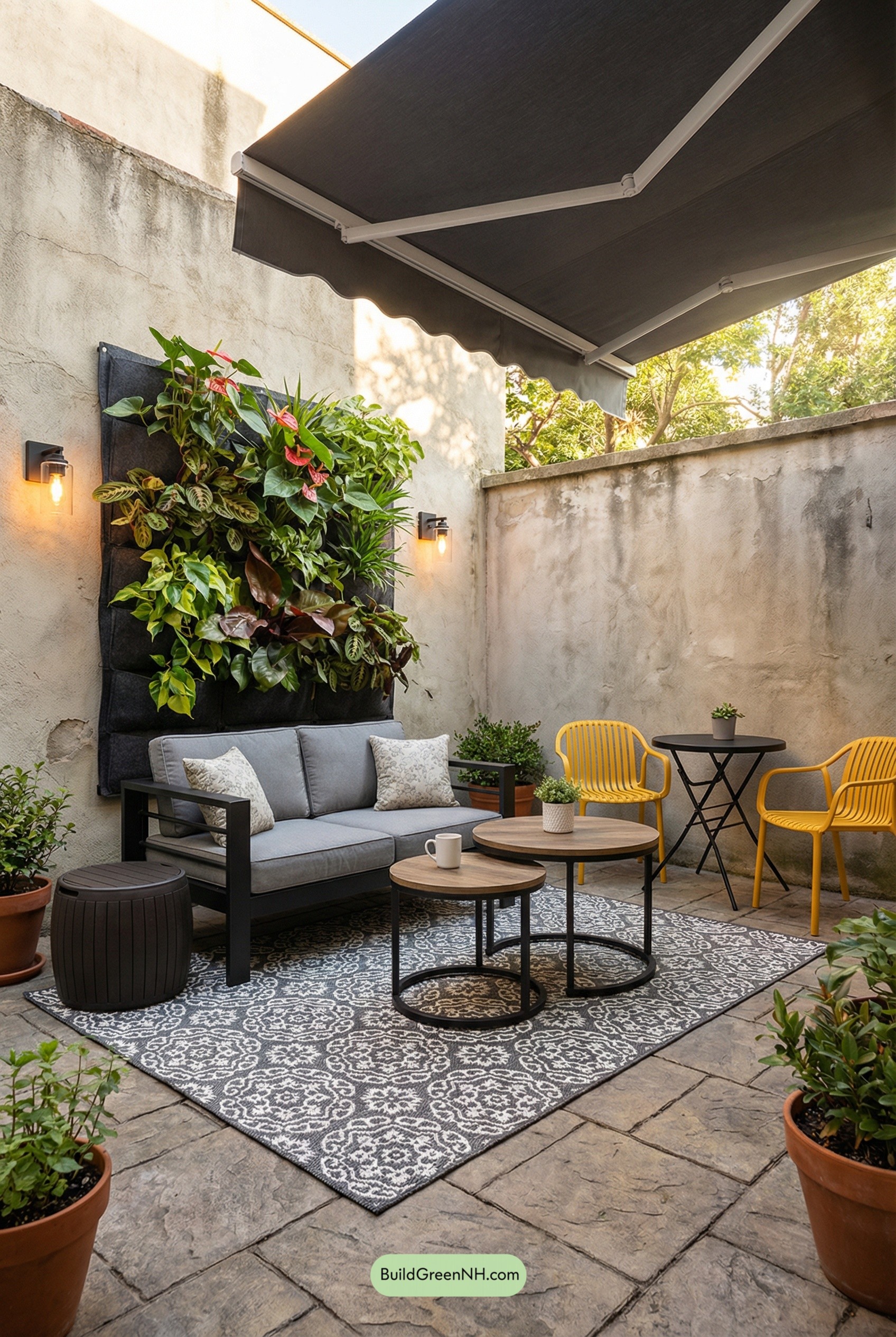 Courtyard Lounge with Bistro Bright Pop