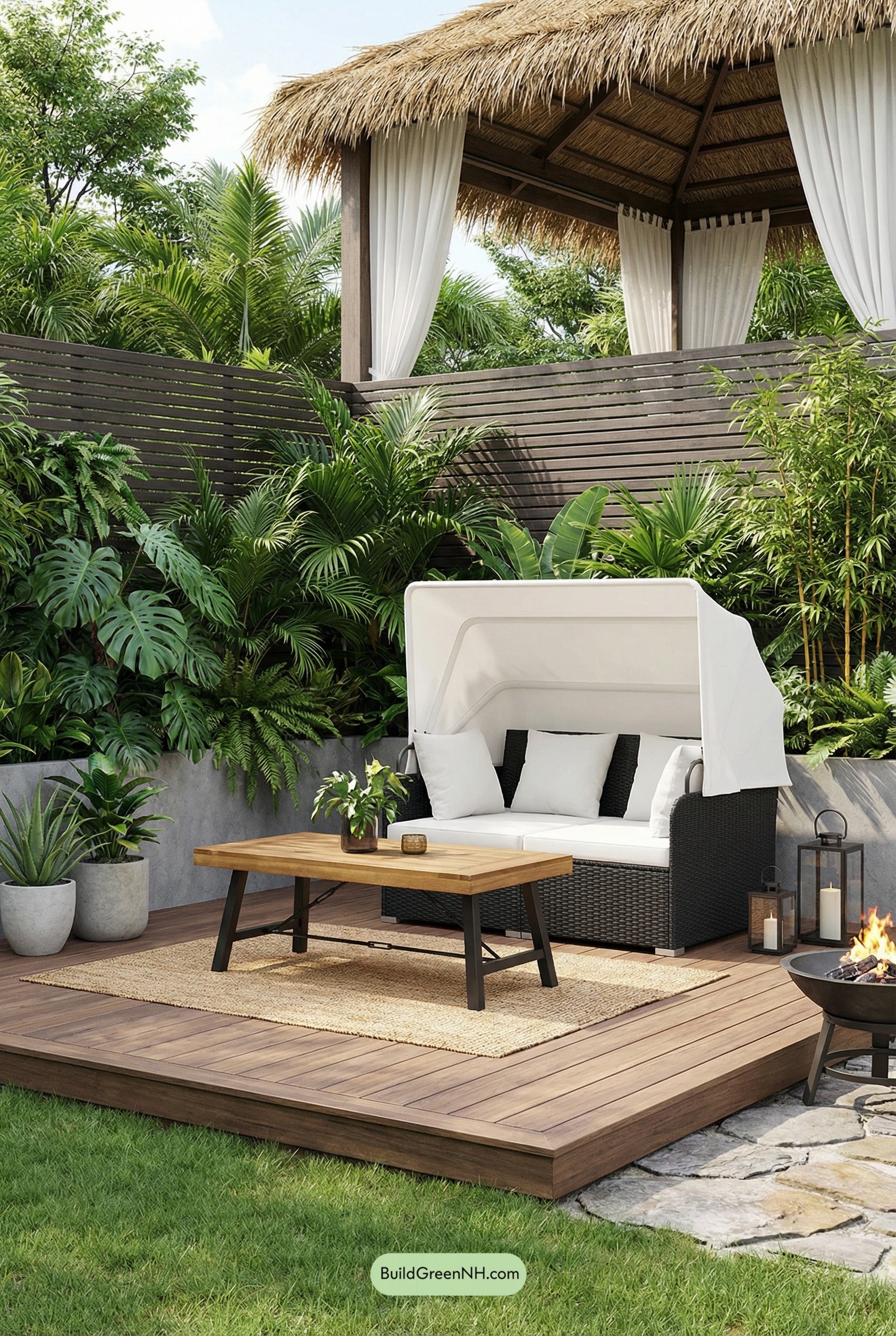 Cabana Nook Wrapped in Tropical Greens