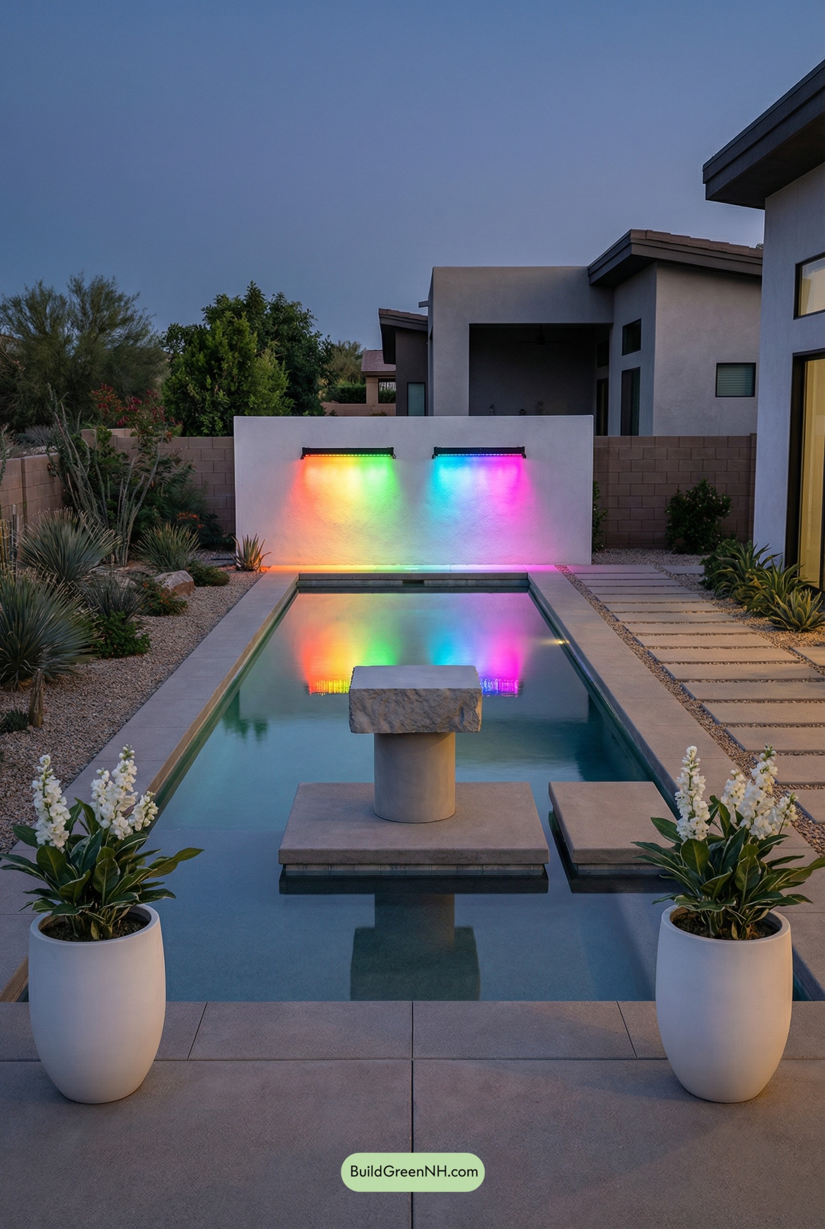Neon Gallery Pool in Desert Minimalism