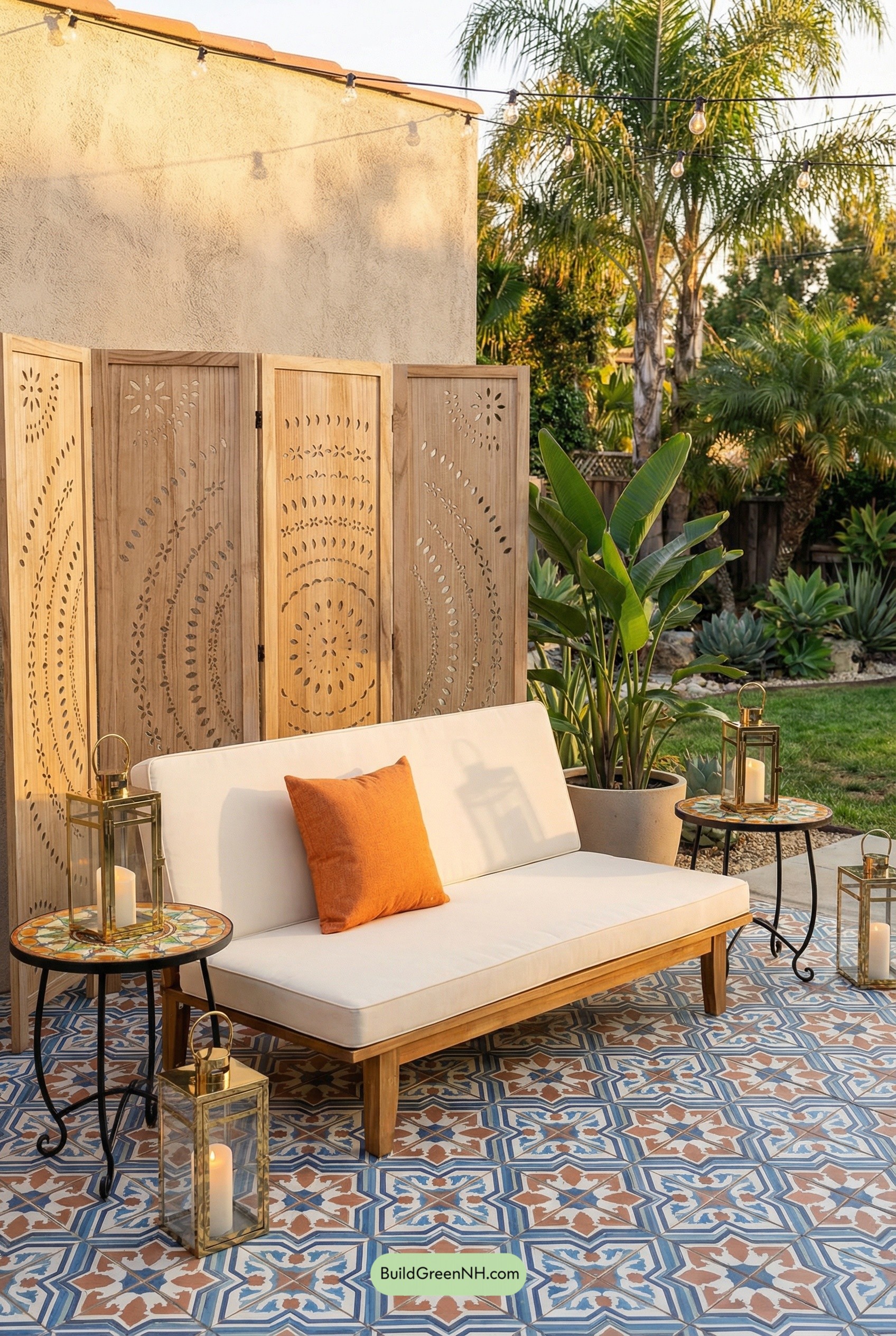 Moroccan-Modern Poolside Lounge Moment