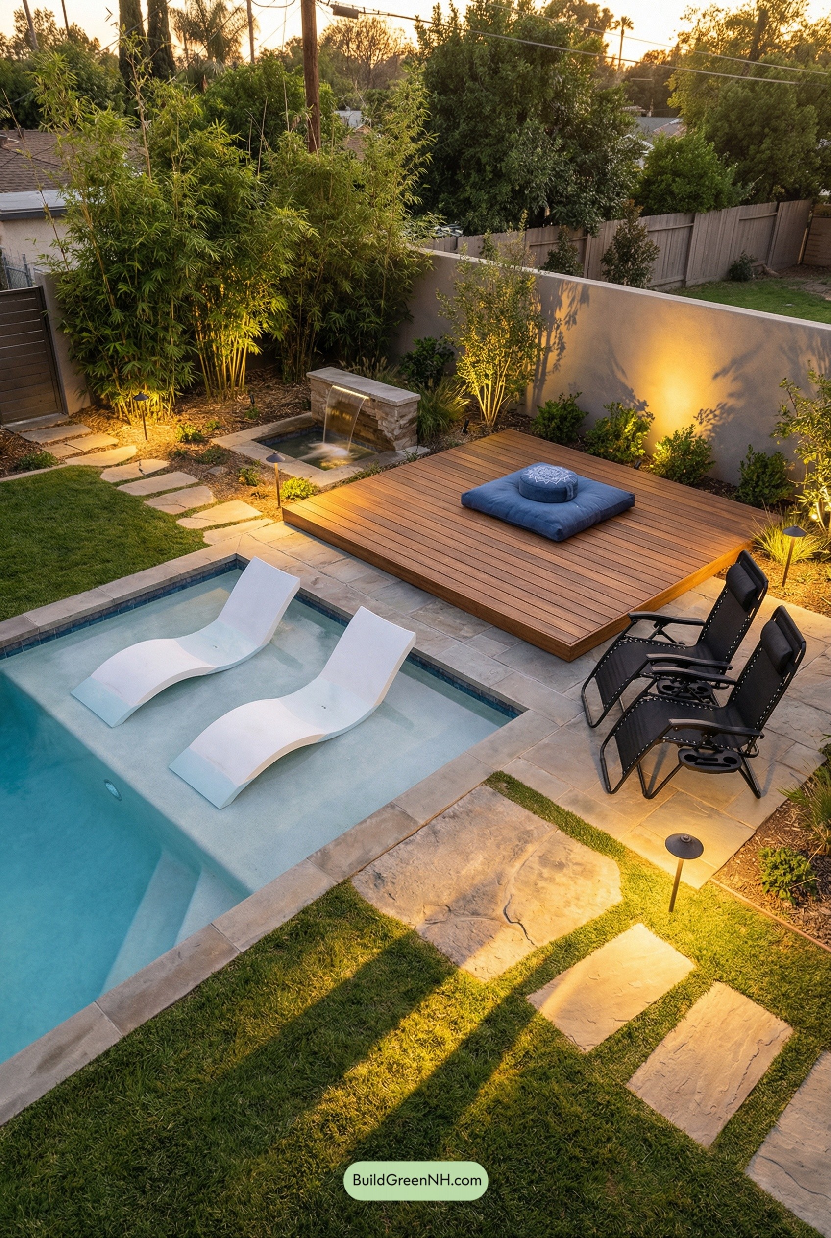 Zen Pool Retreat With Yoga Deck