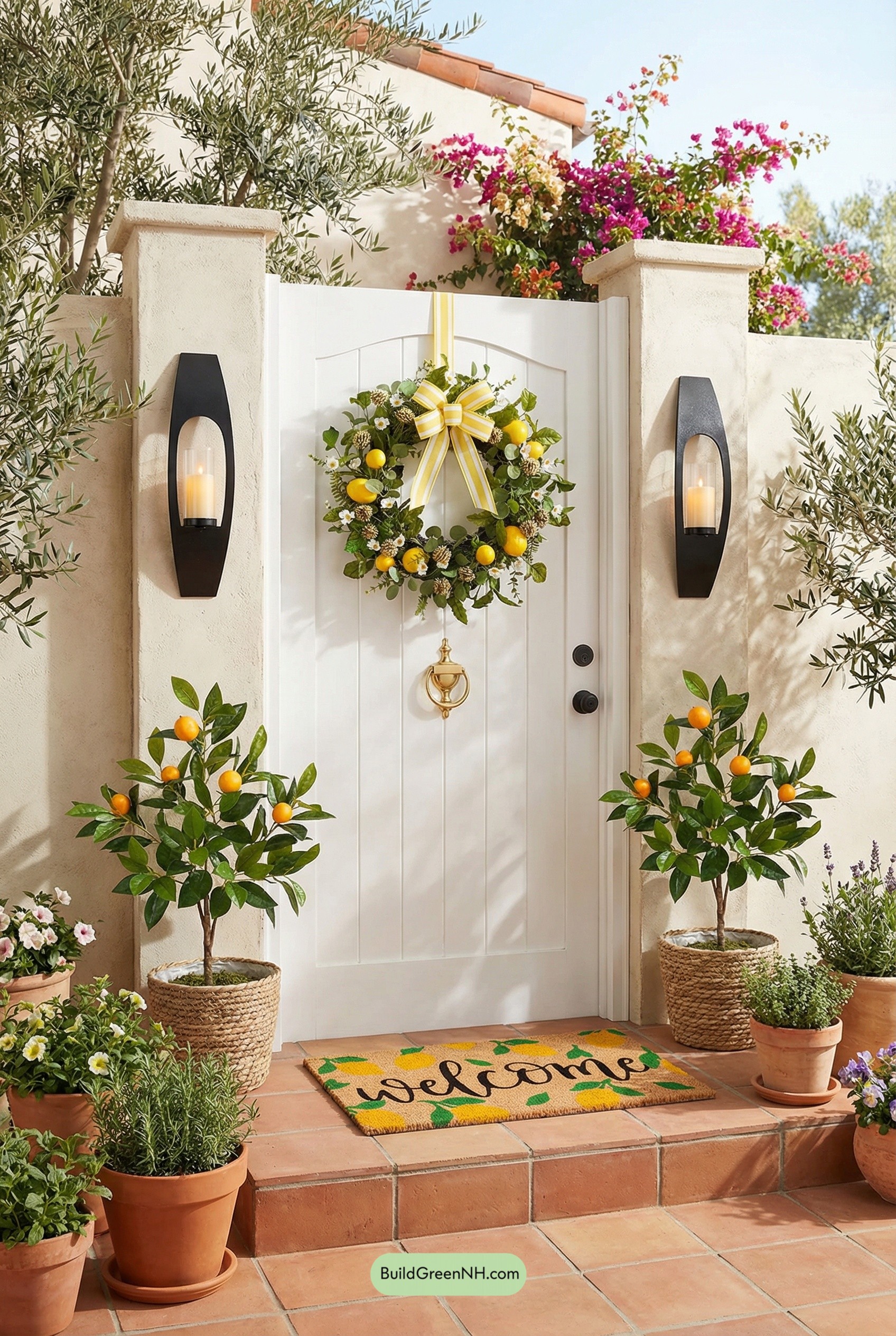 Lemon-Kissed Mediterranean Front Door Moment
