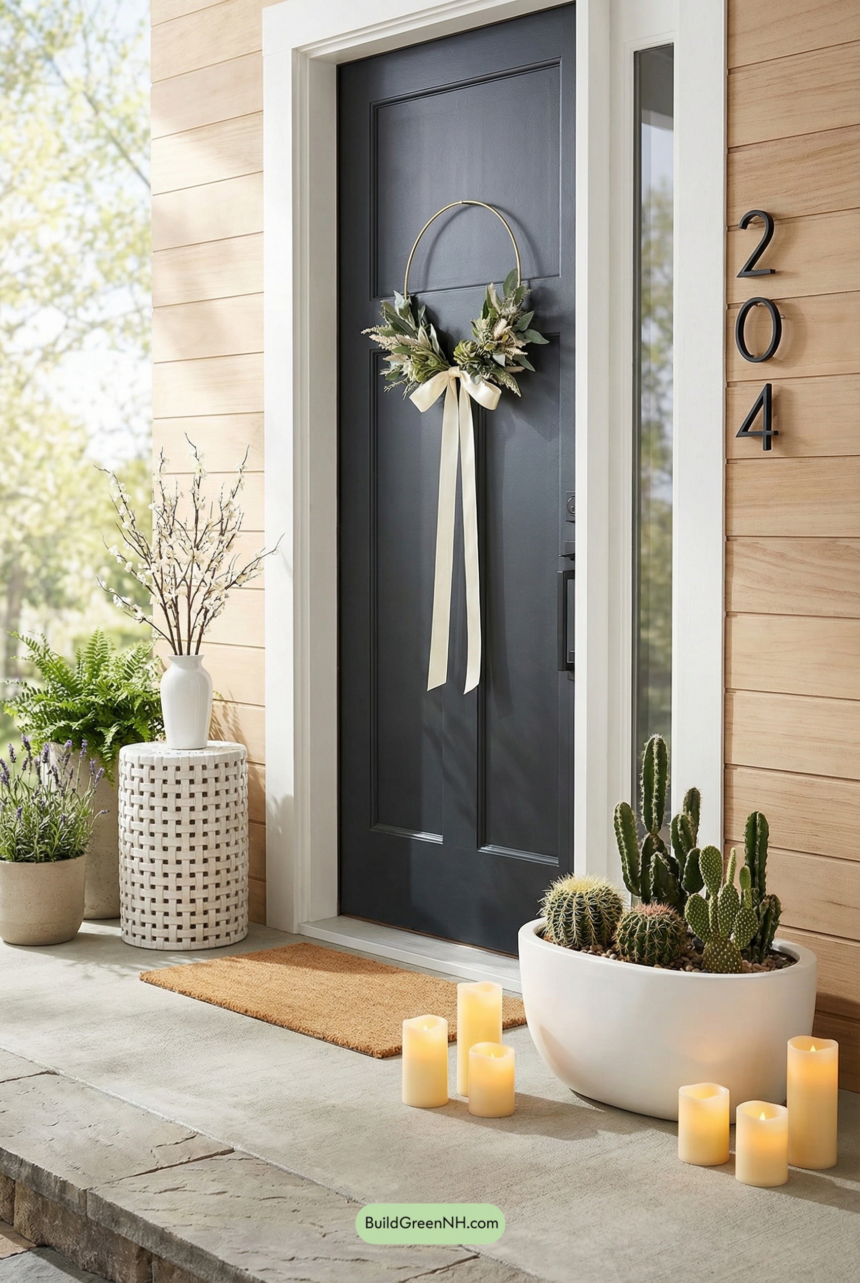 Modern Spring Hoop Wreath Entry