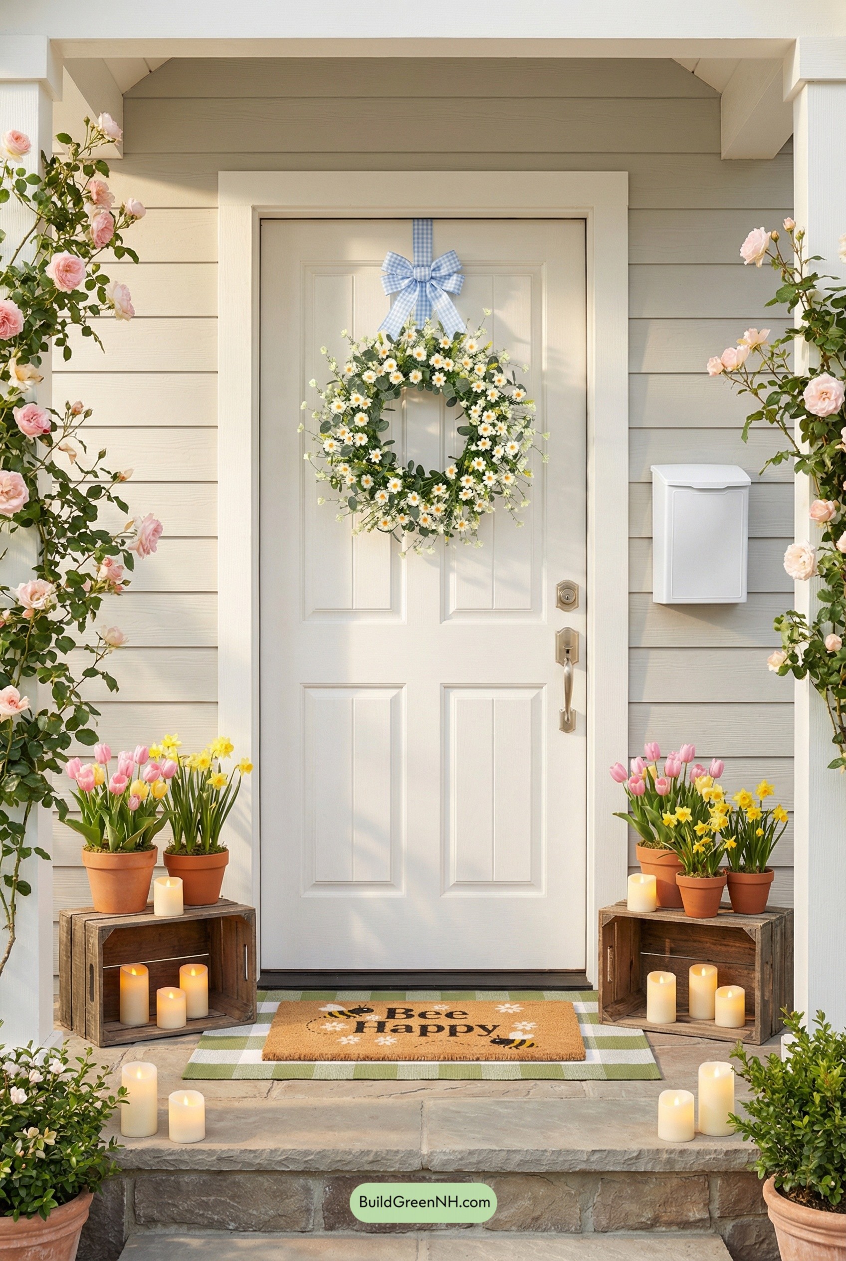 Daisy Wreath Charm, Clean Cottage Symmetry
