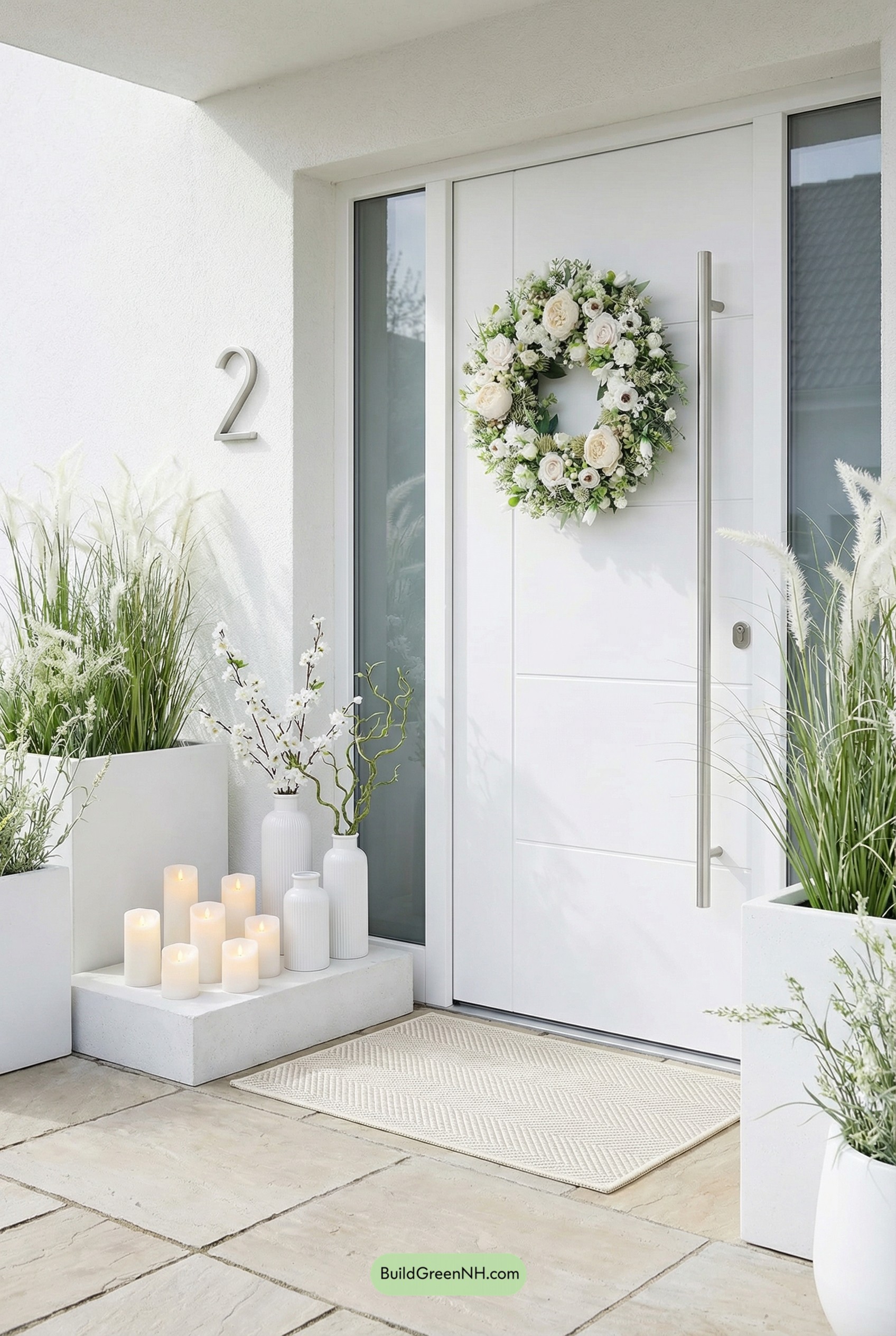 White-on-White Spring Wreath Entry