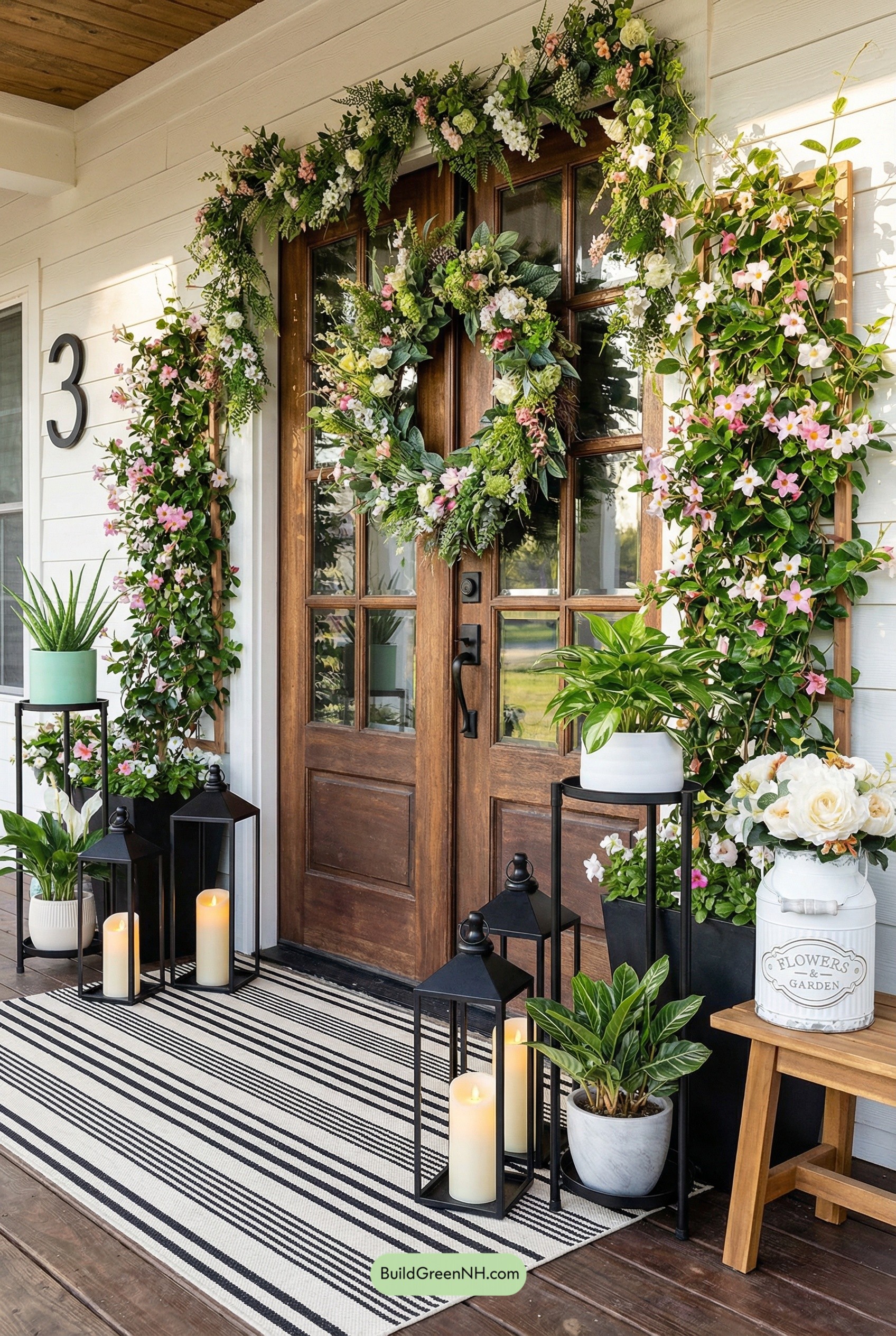 Botanical Maximalist Spring Front Door