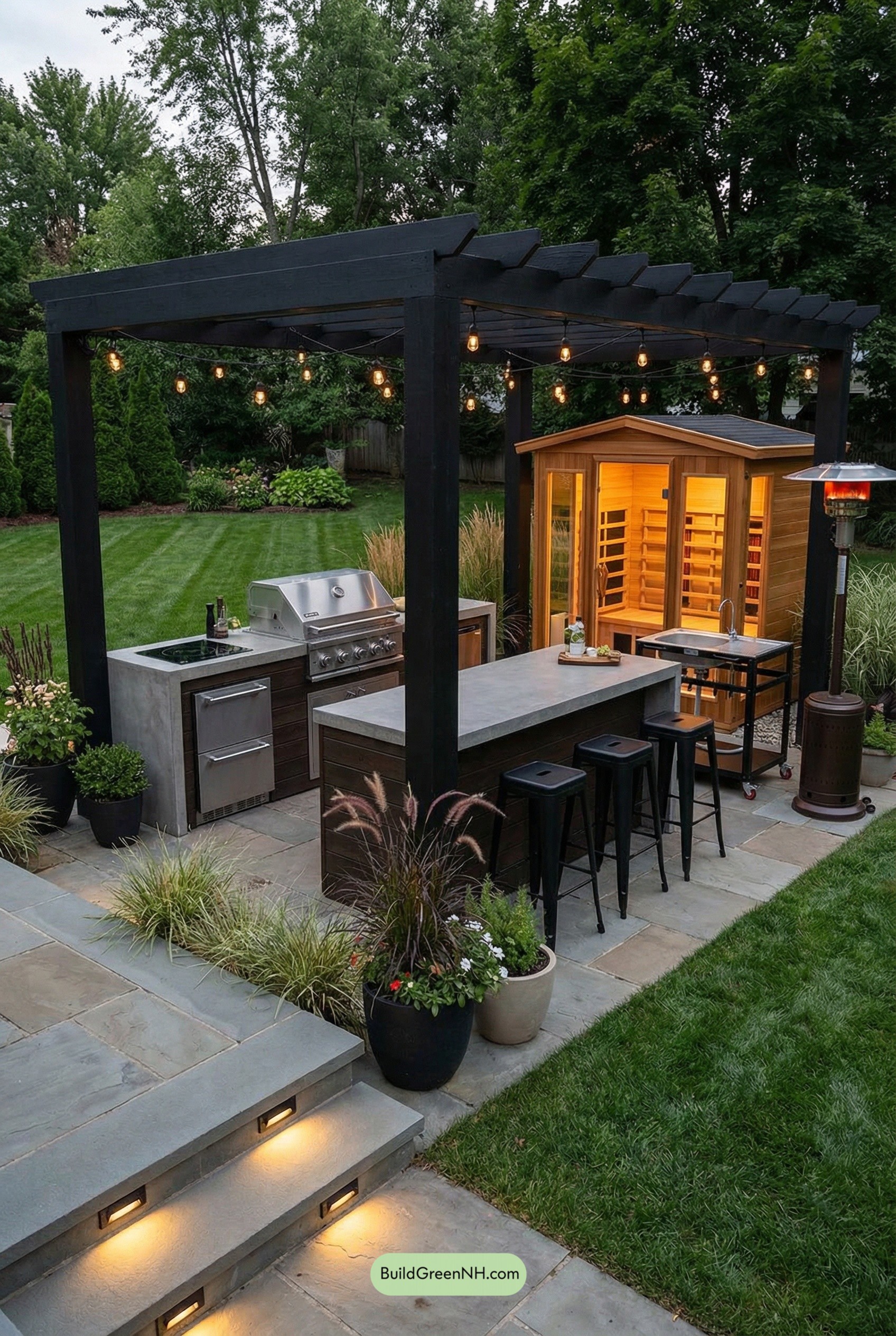 Grill, Glow, and a Backyard Sauna