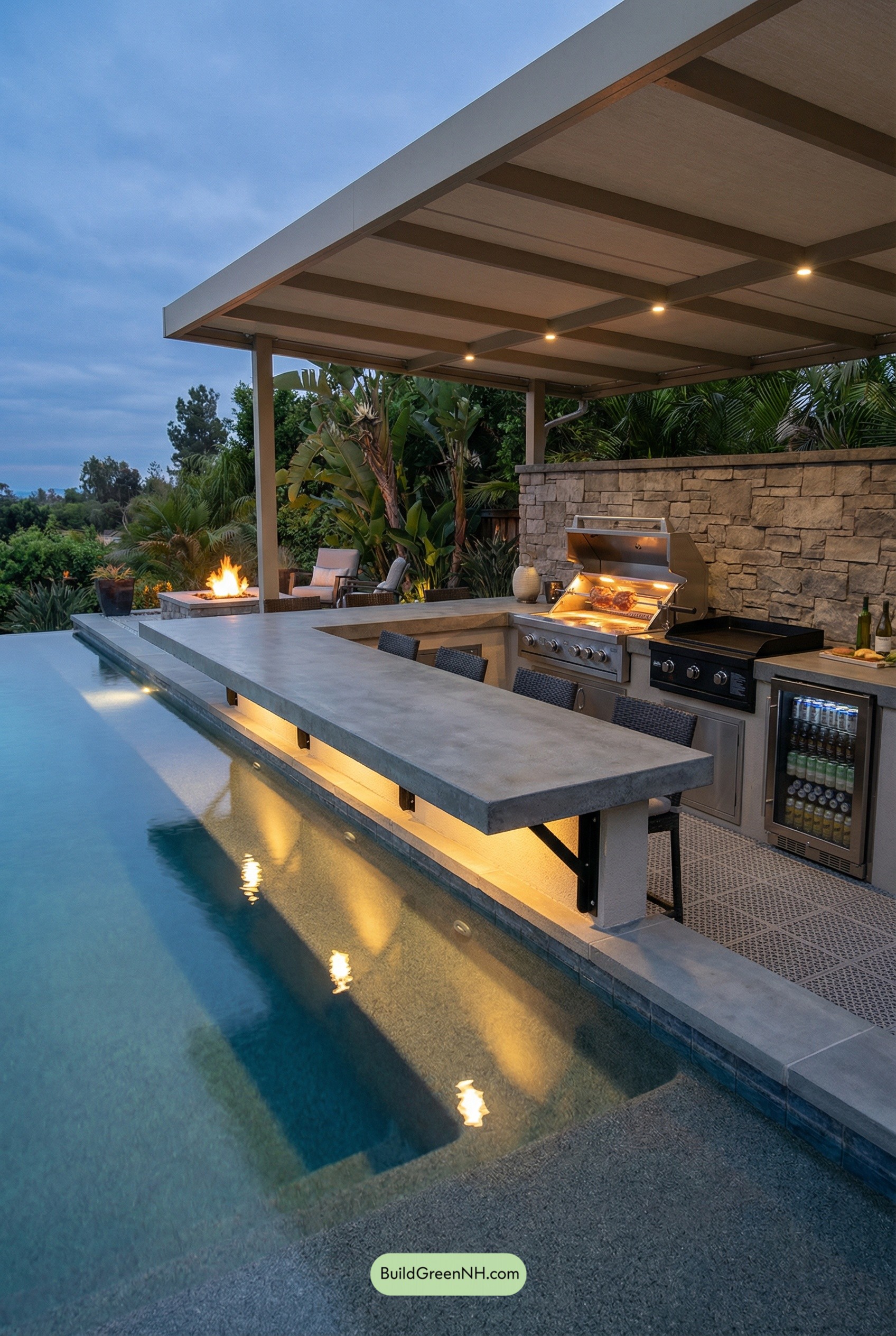 Poolside Cantilever Bar, Zero Compromises