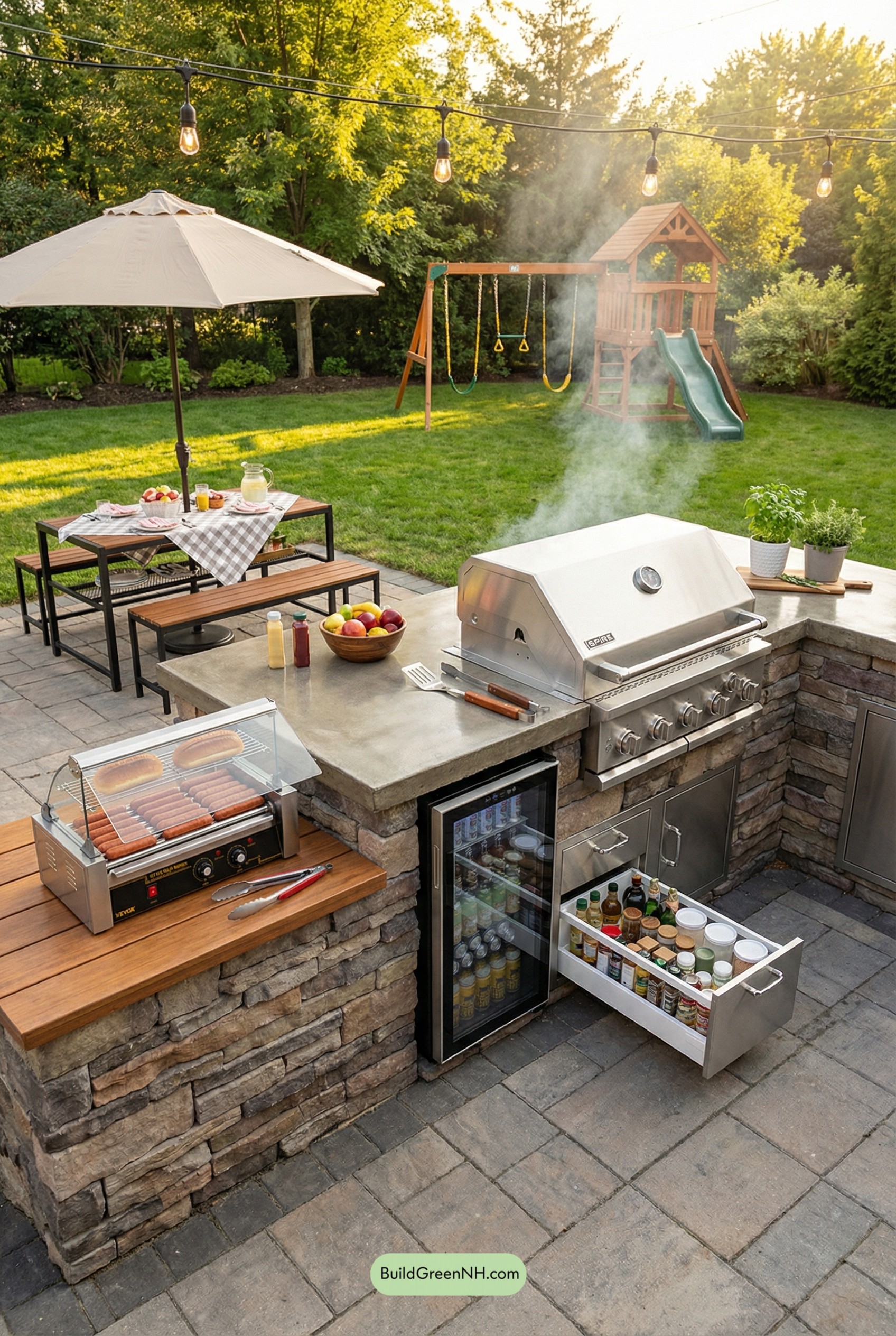 Grill Island Meets Playground View