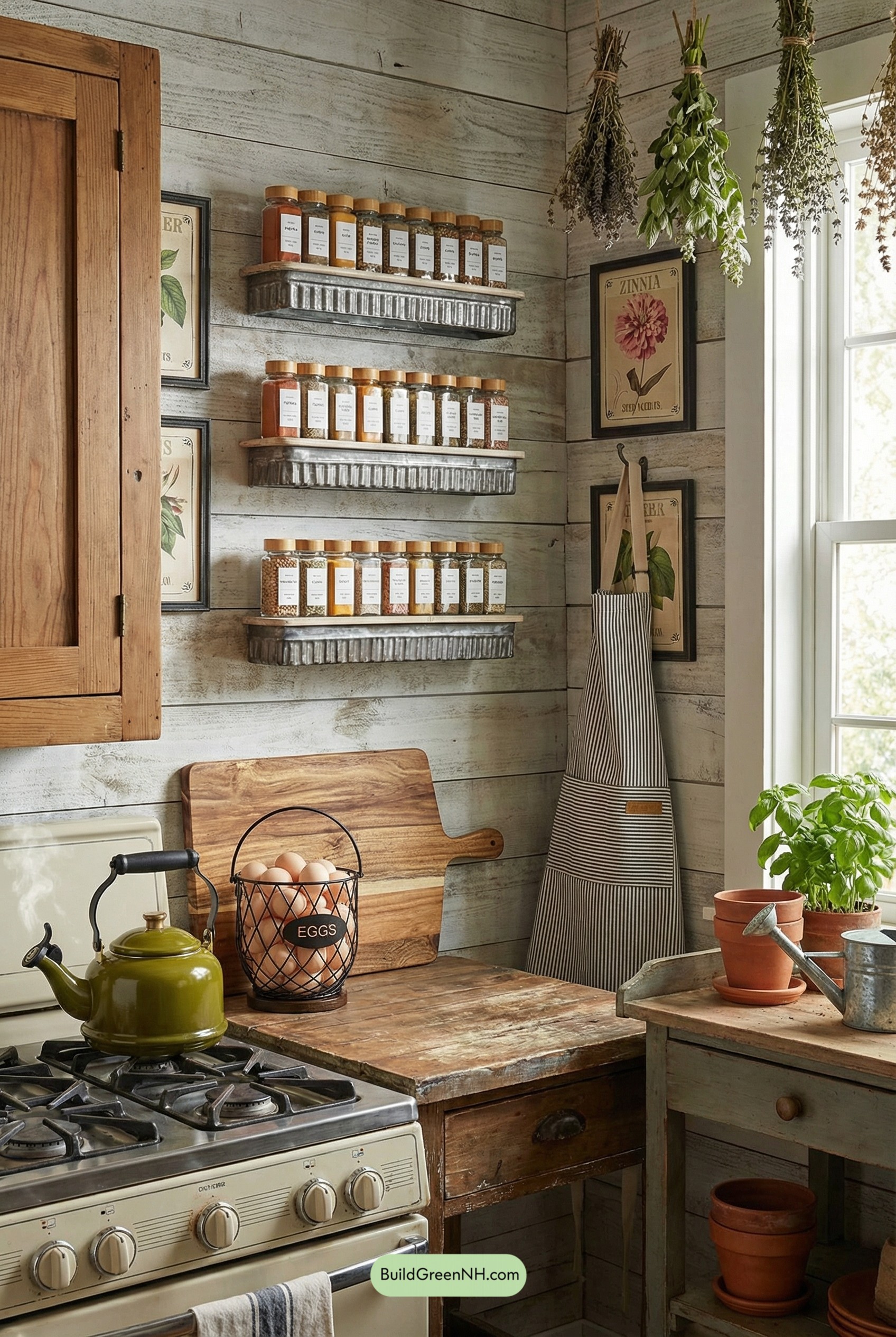Spice-Shelf Nostalgia in a Farmhouse Nook