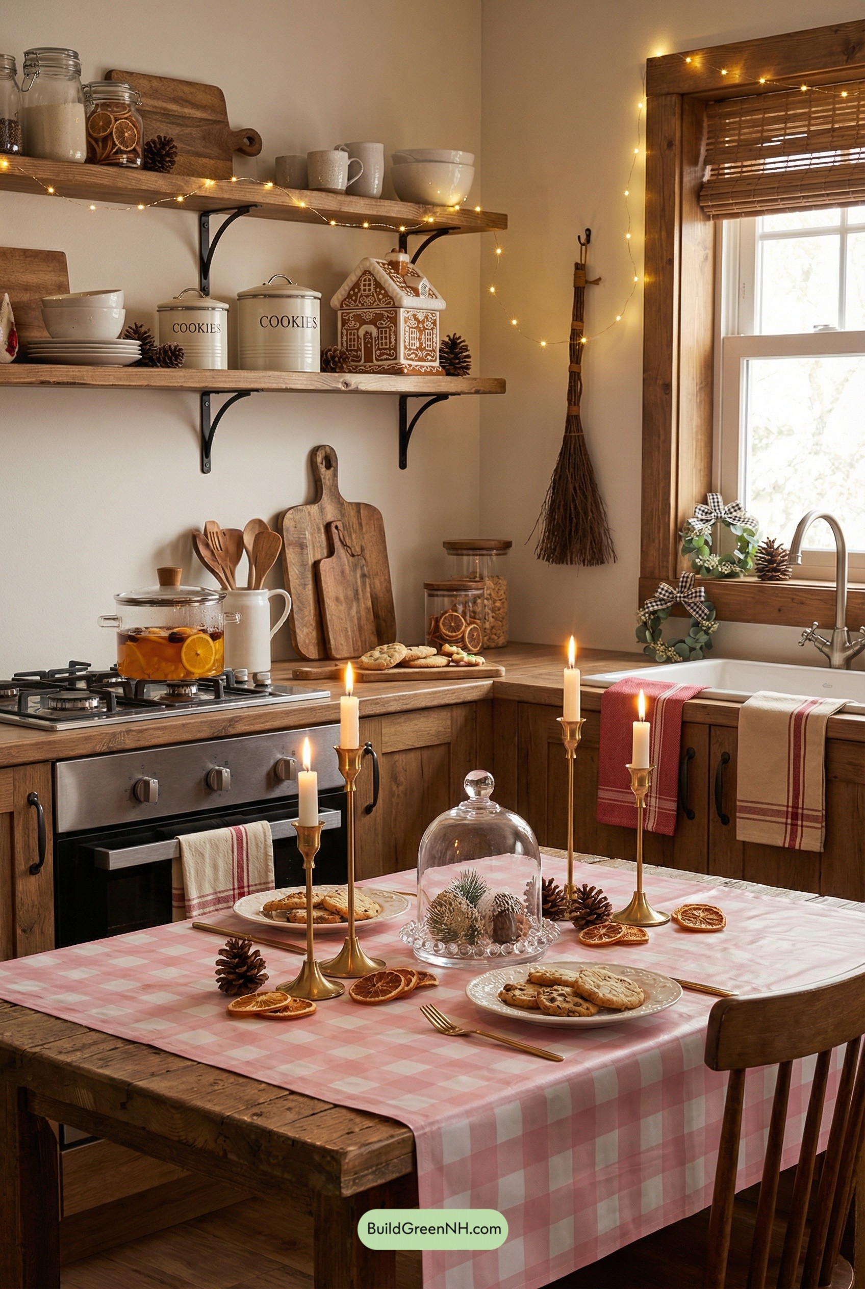 Gingham Glow in a Cozy Cook's Corner