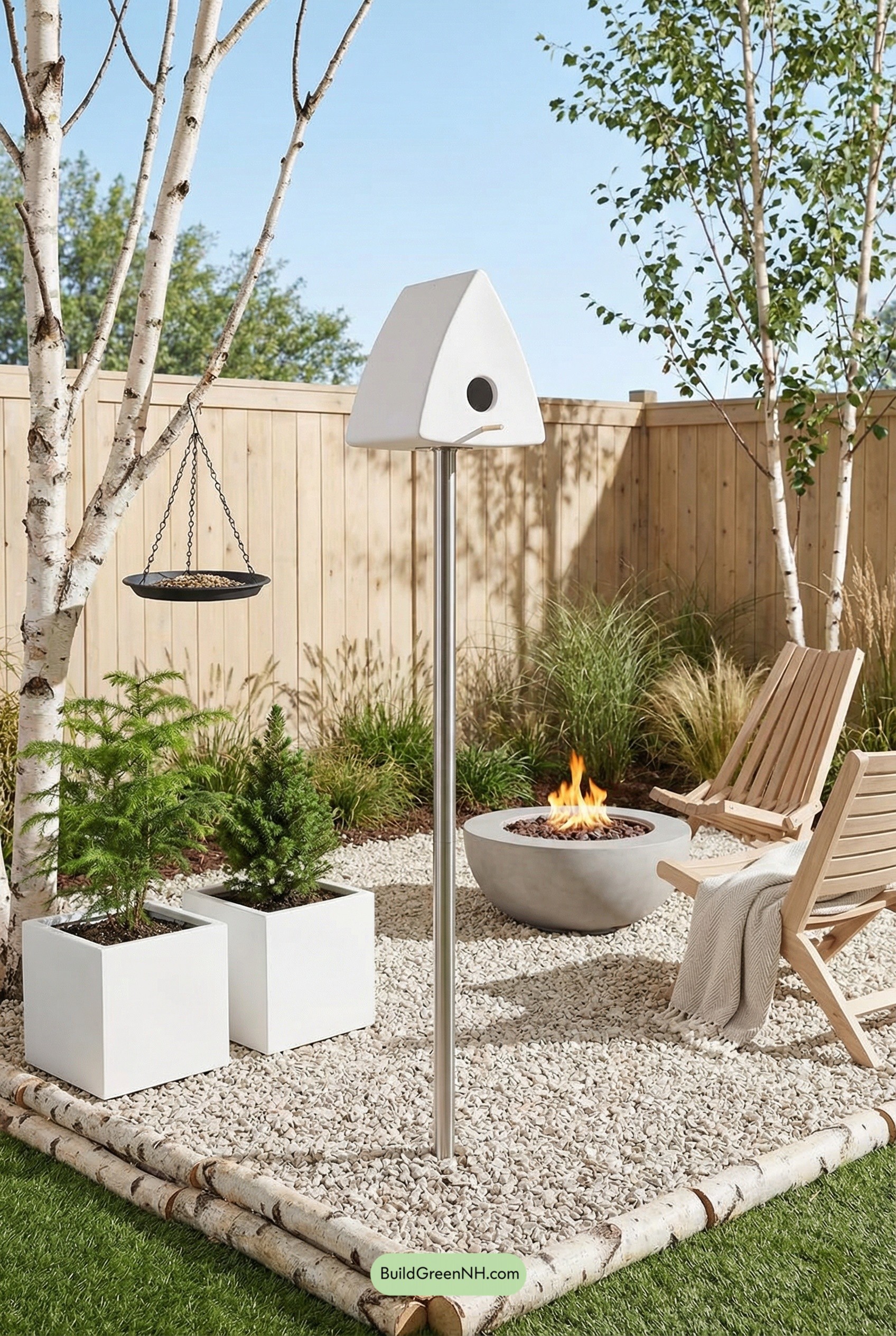 Scandi Birdhouse, Airy Backyard Retreat