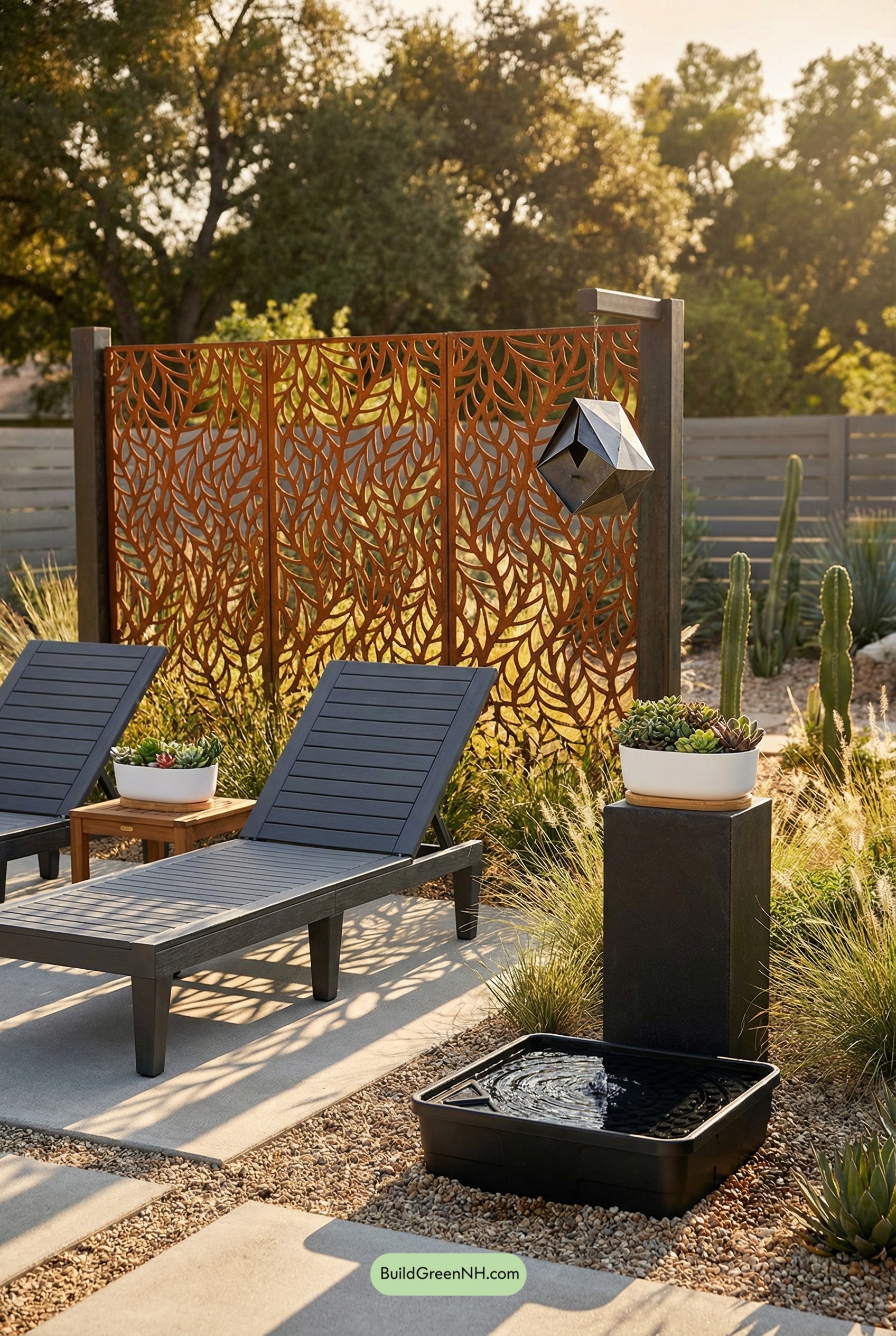 Origami Metal Birdhouse, Desert Modern Retreat