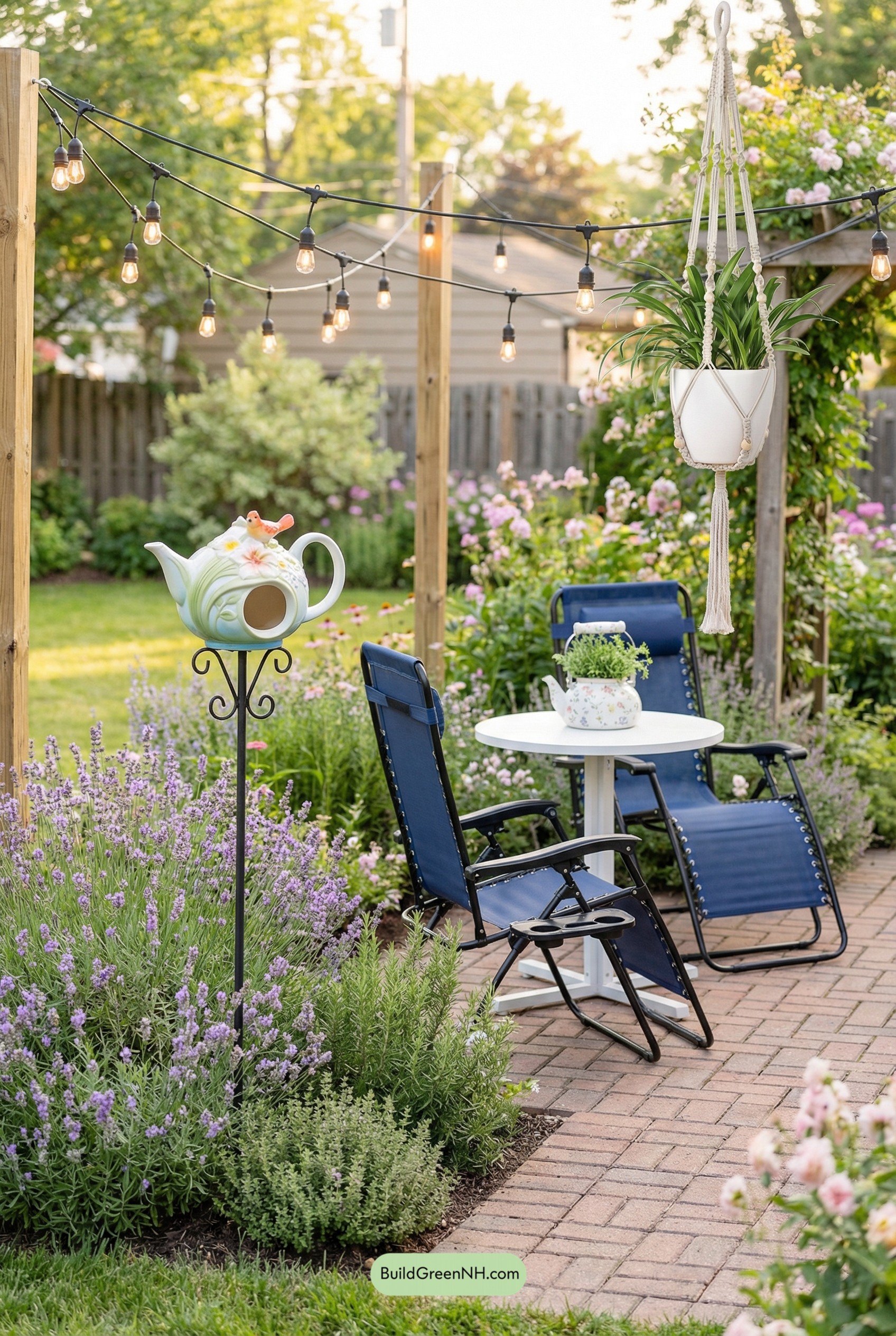 Teapot Birdhouse Tea-Garden Retreat