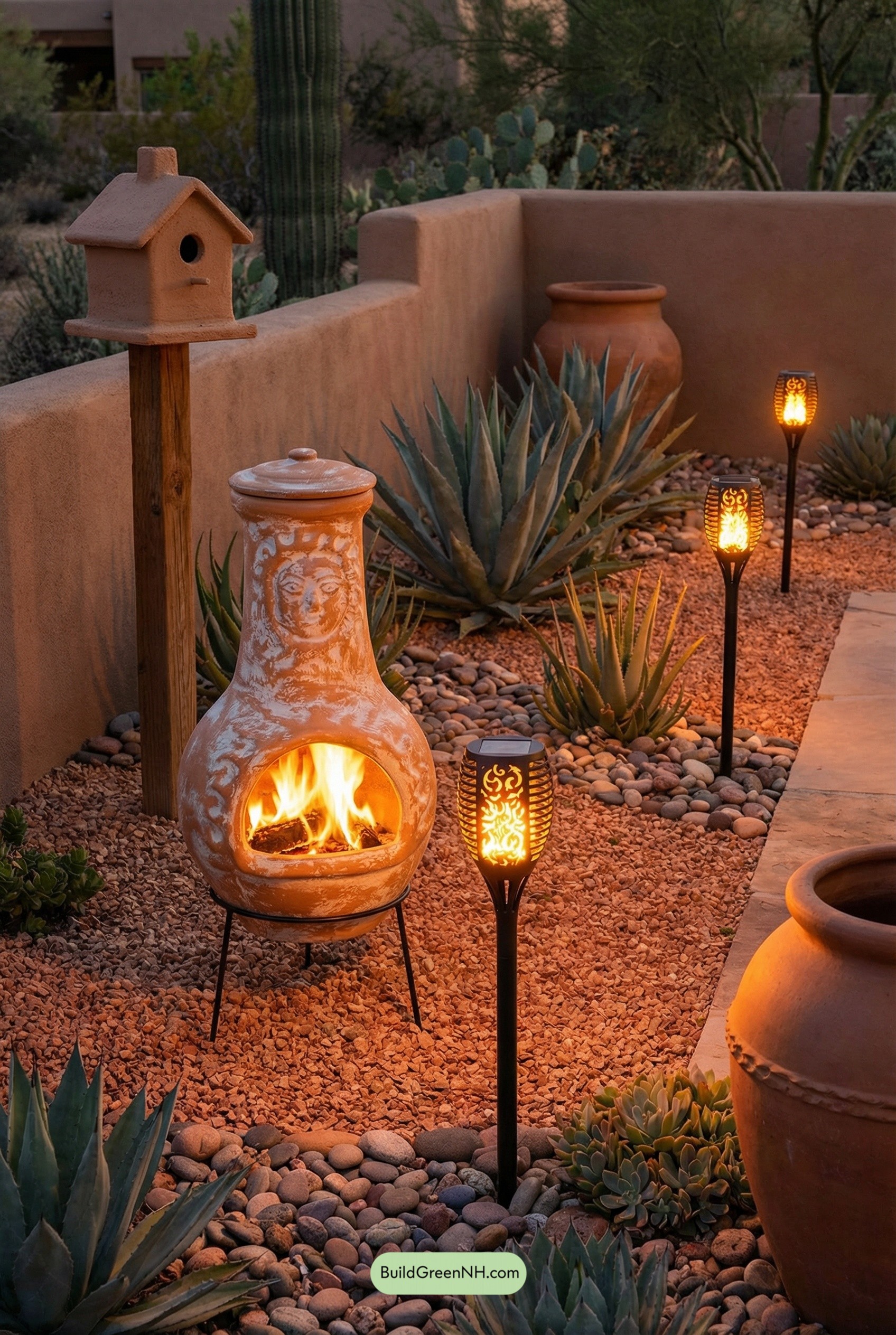Mini Adobe Birdhouse, Desert-Modern Charm