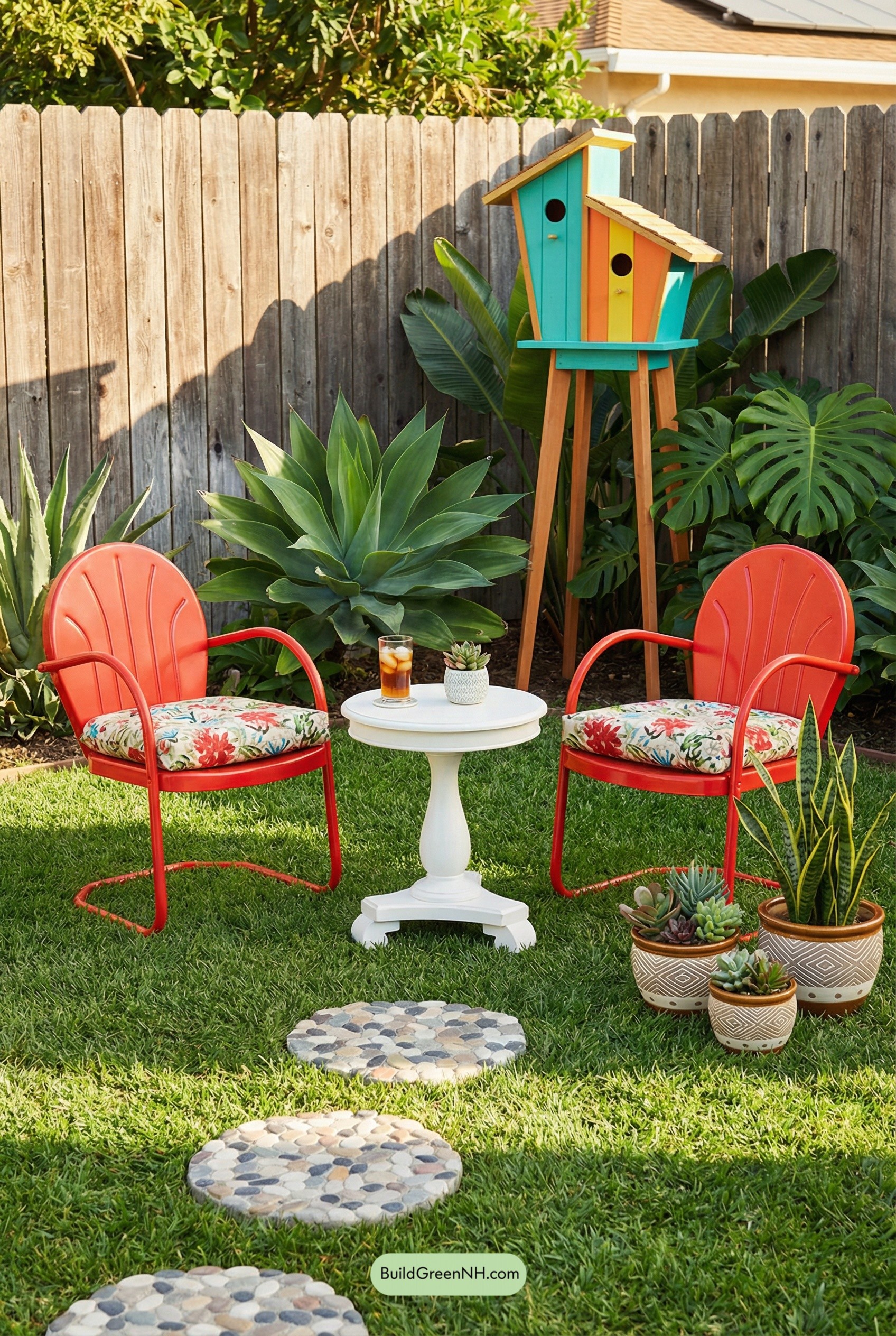 Mid-Century Birdhouse Backyard Lounge