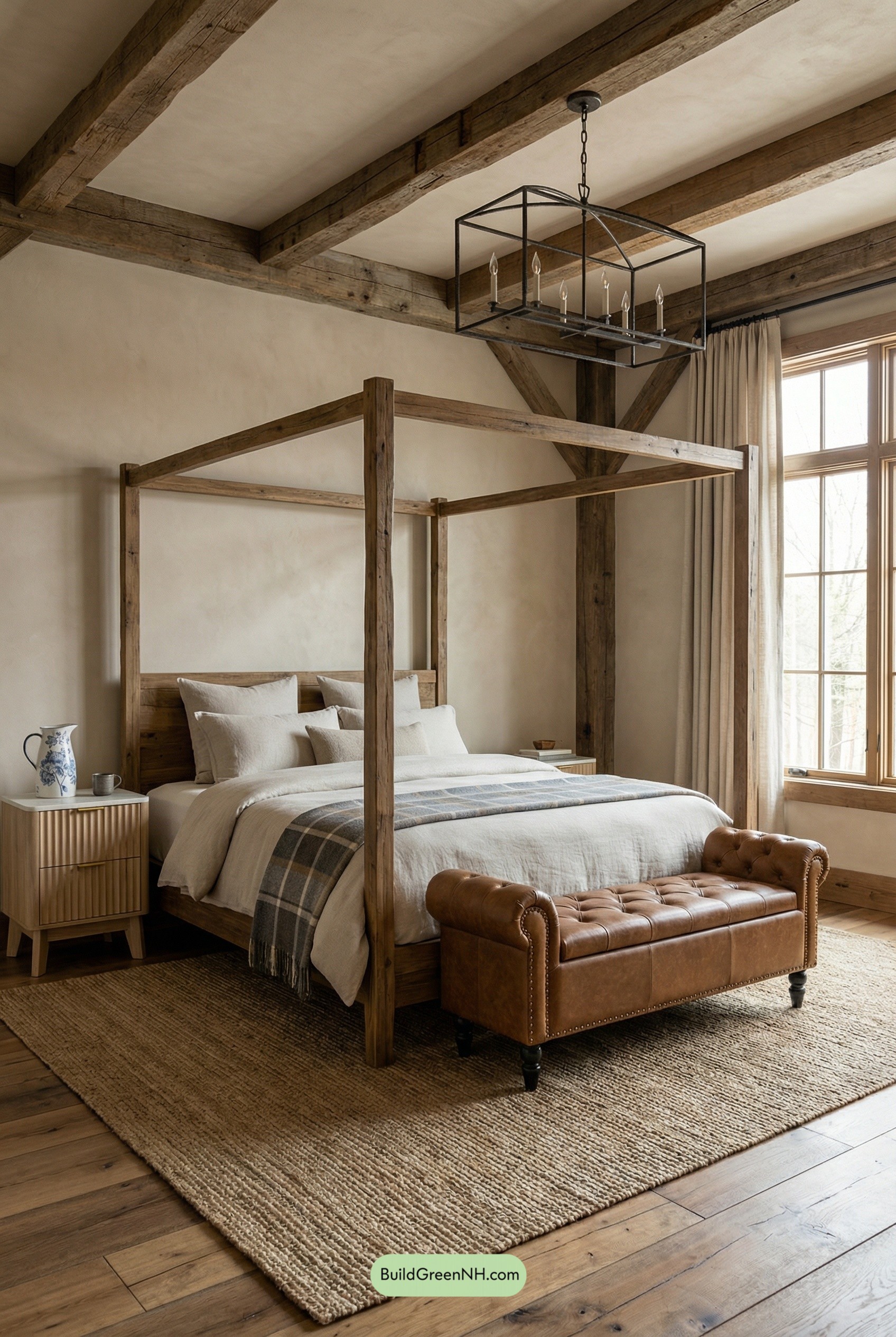 Rustic-Luxe Canopy Calm in Neutrals