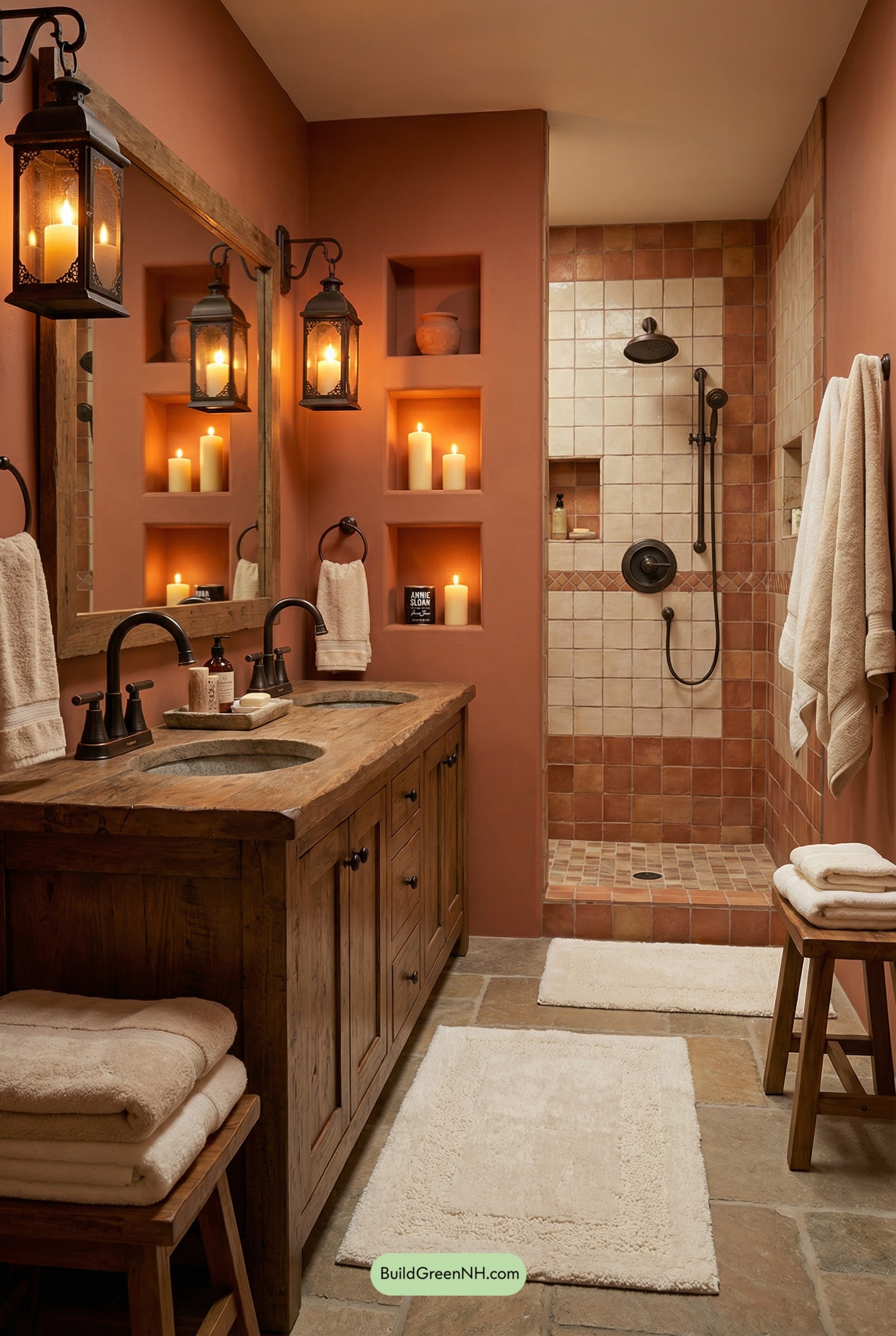 Candlelit Tuscan Vanity, Lantern-Lit Drama