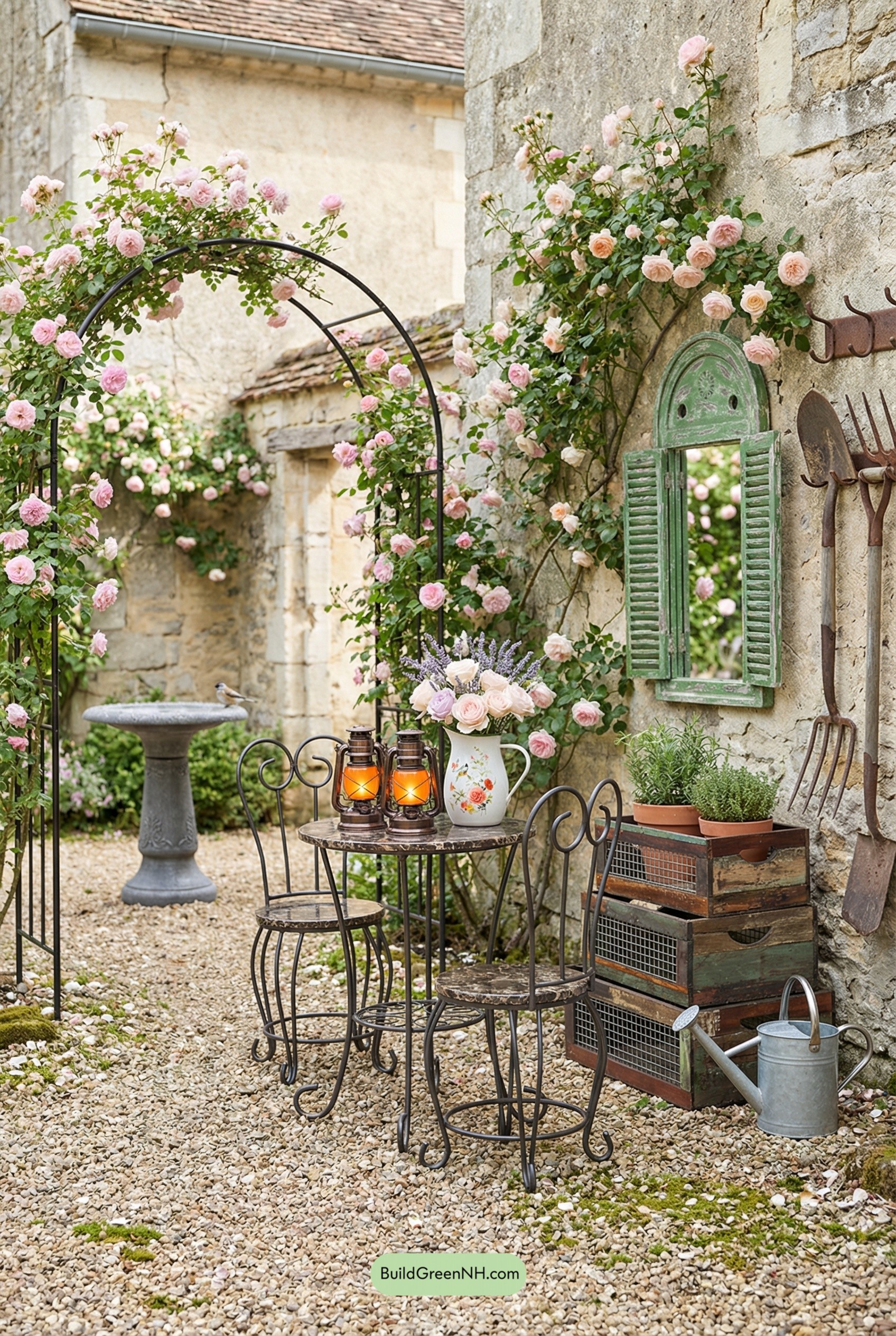 Roses, Gravel, and a Bistro Pause