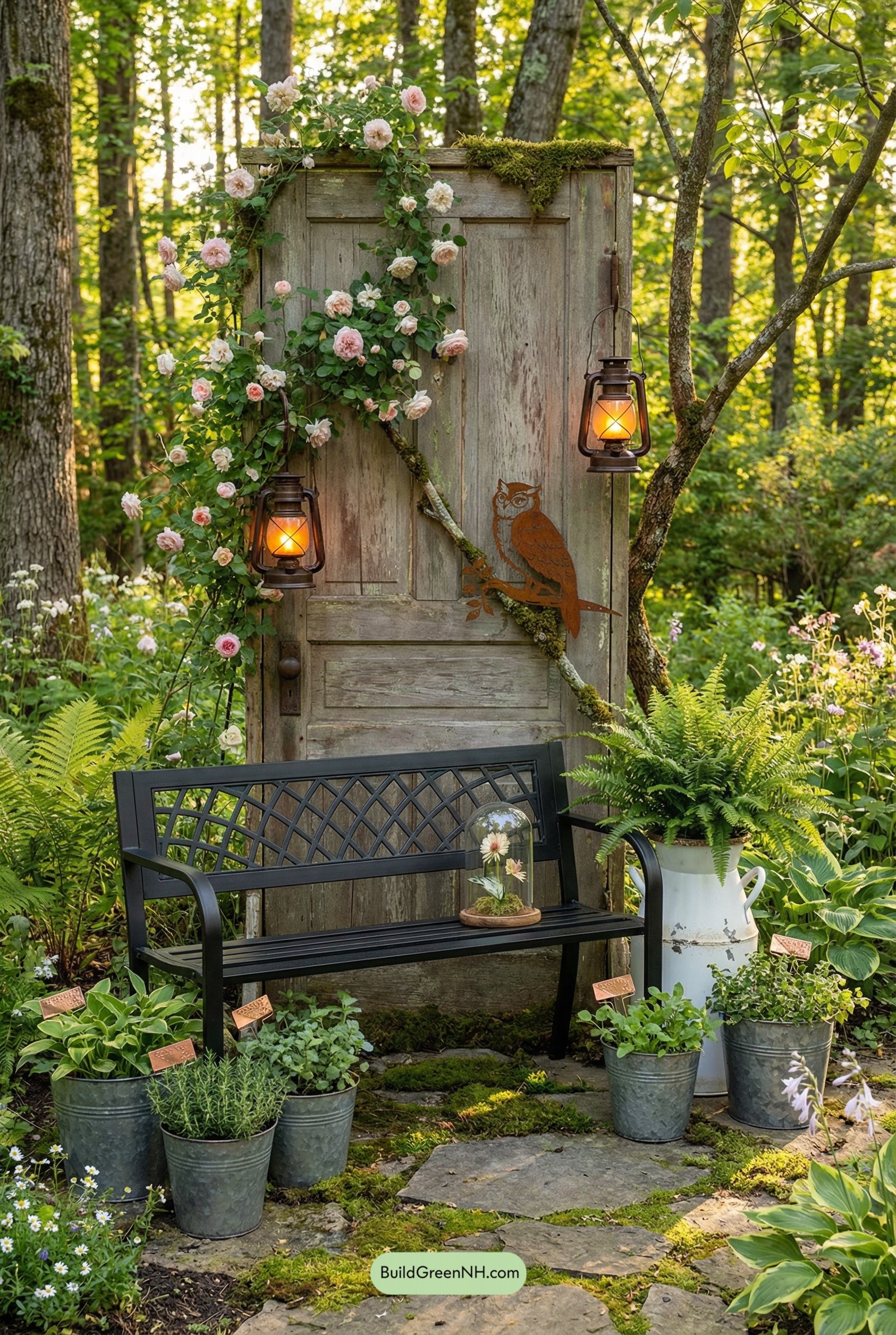 A Doorway Garden Nook in the Woods