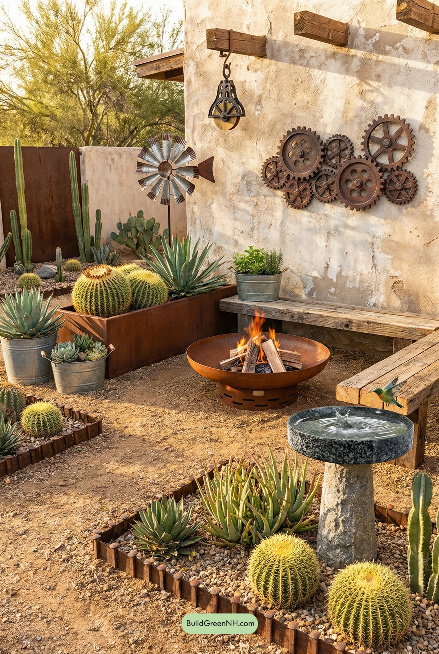 Rust-and-Cactus Courtyard Retreat