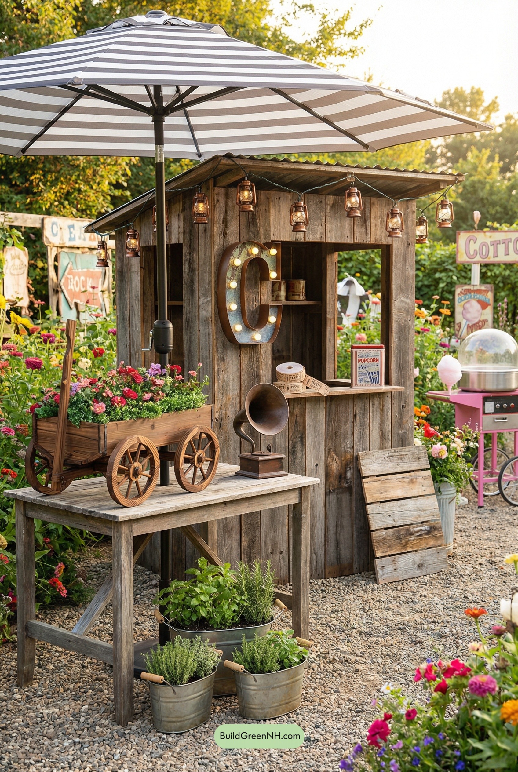 Midway Ticket Booth Garden Nook