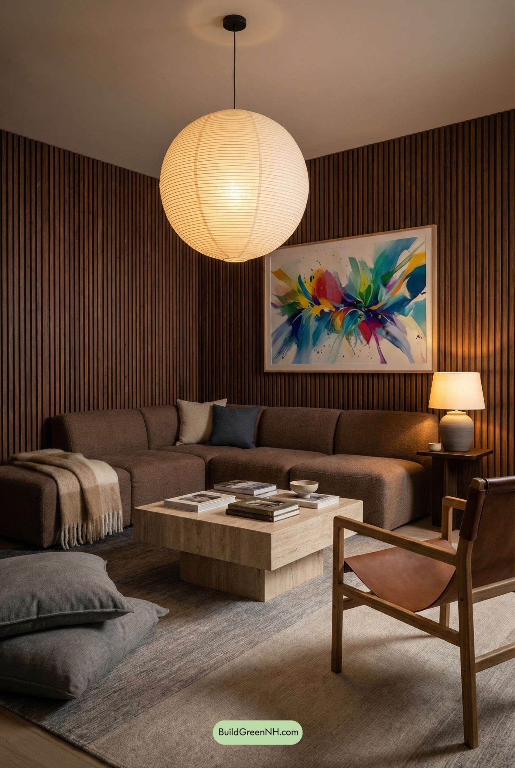 Cocoa Cocoon with Sculptural Glow