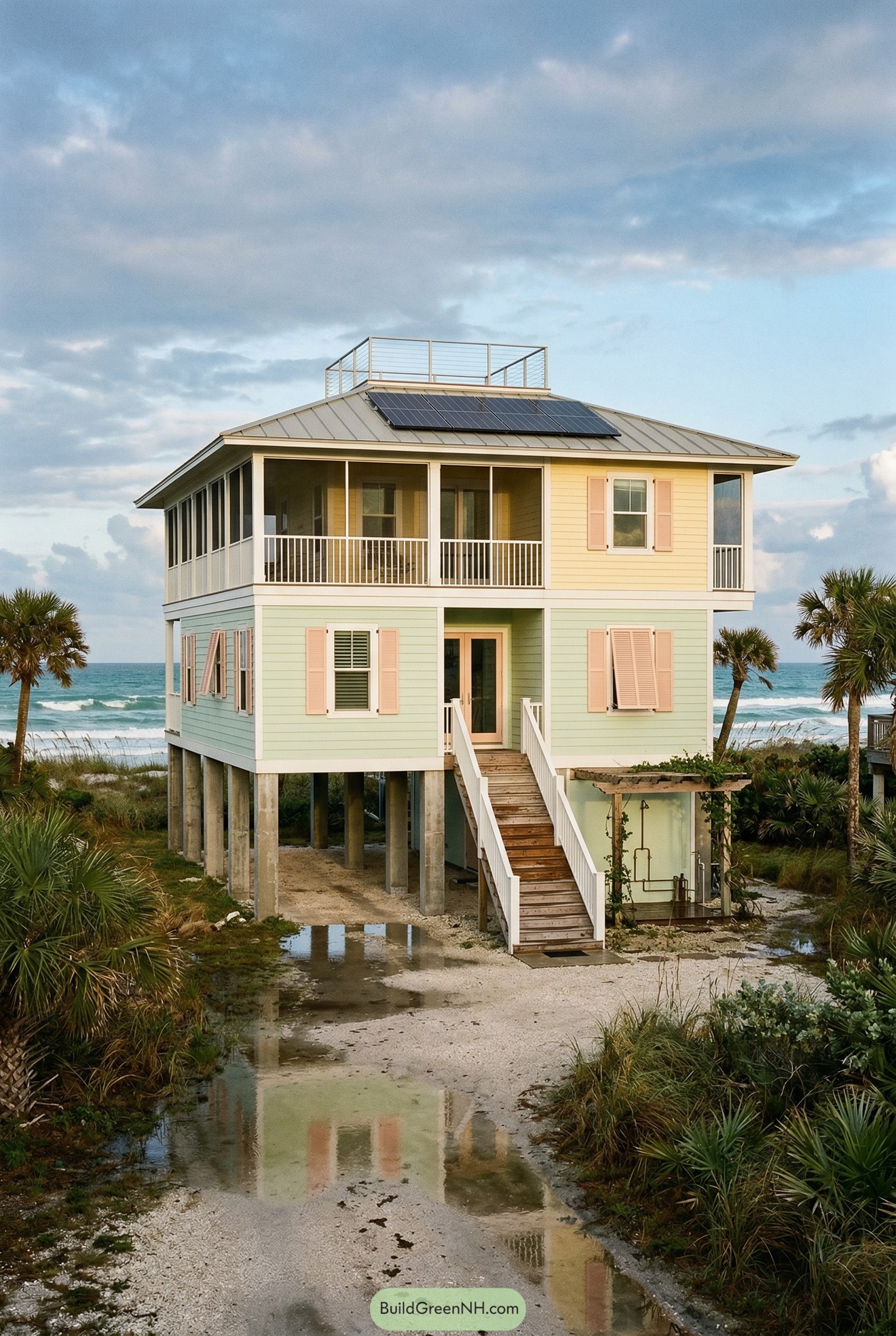 Beautiful Florida Oceanfront Houses In Pastel Colors