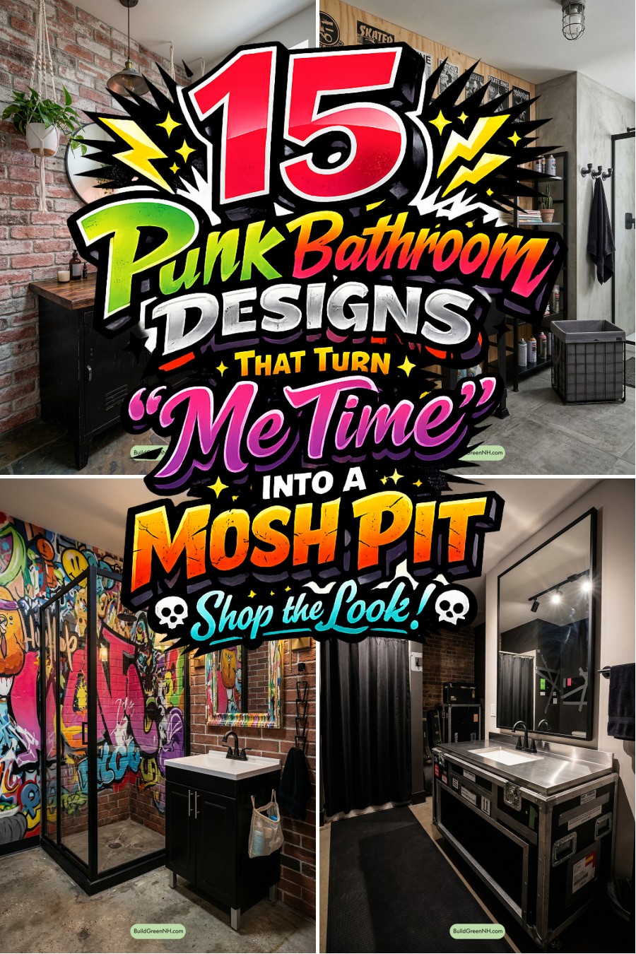 15 Punk Bathroom Designs That Turn “Me Time” Into a Mosh Pit (Shop the ...