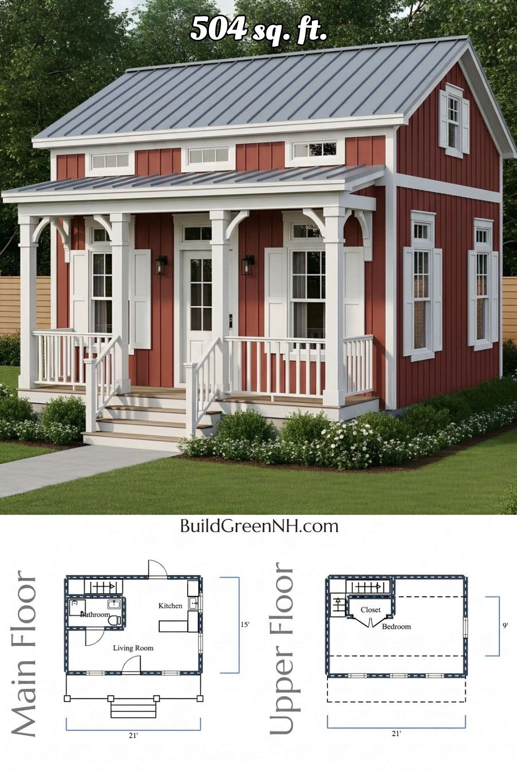 house siding color red with white shutters