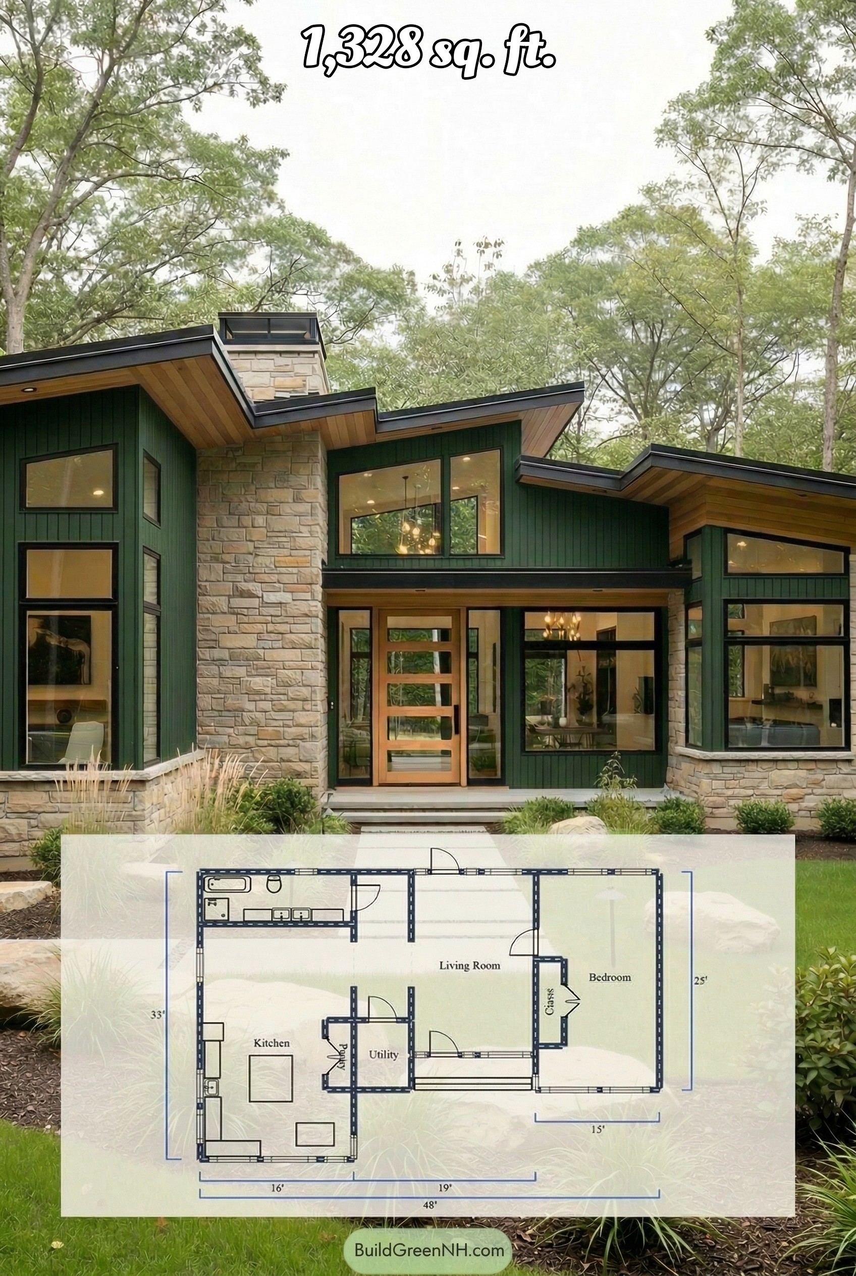 house siding forest green color