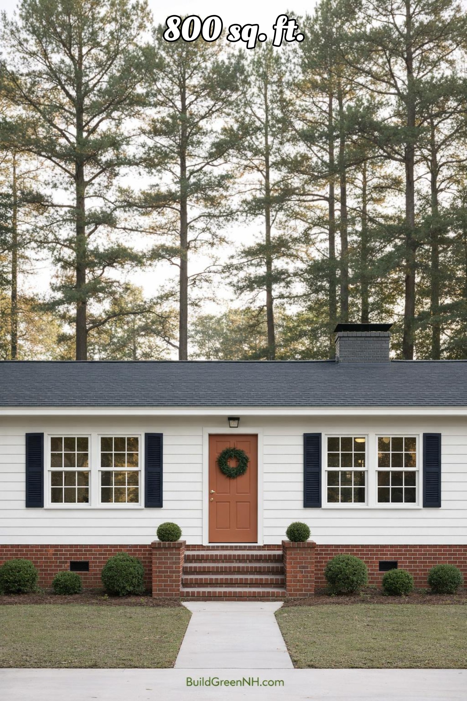 house siding white shiplap color with red brick