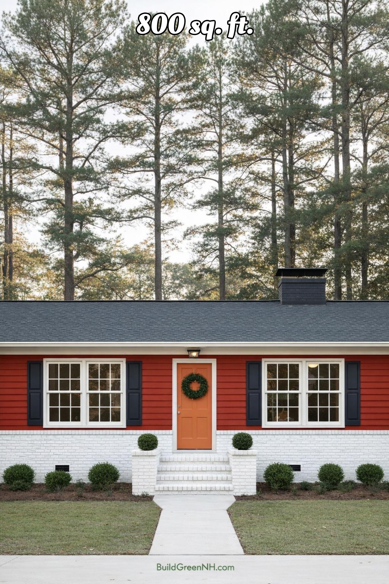 house siding red color with white brick