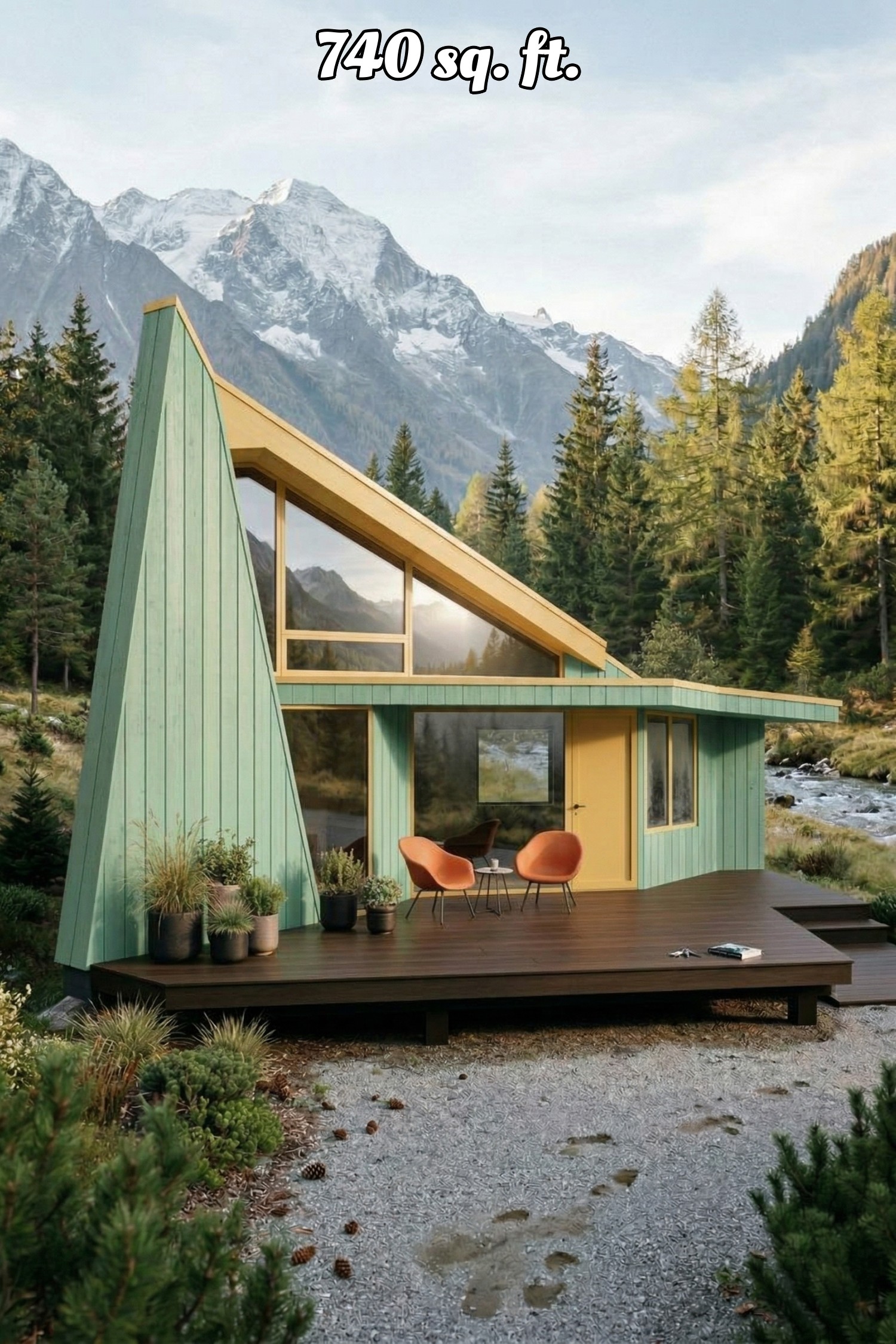 house siding mint green with yellow