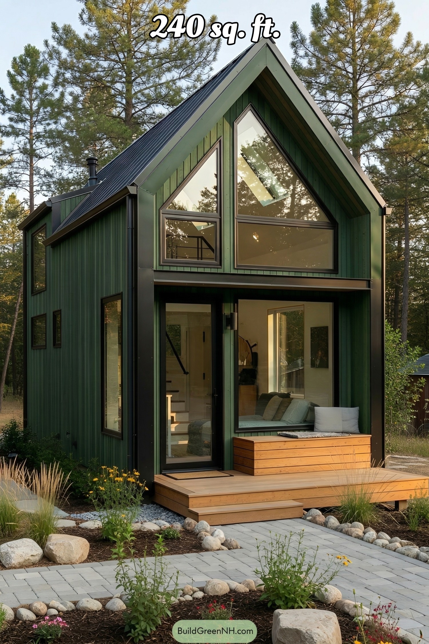 house siding forest green color