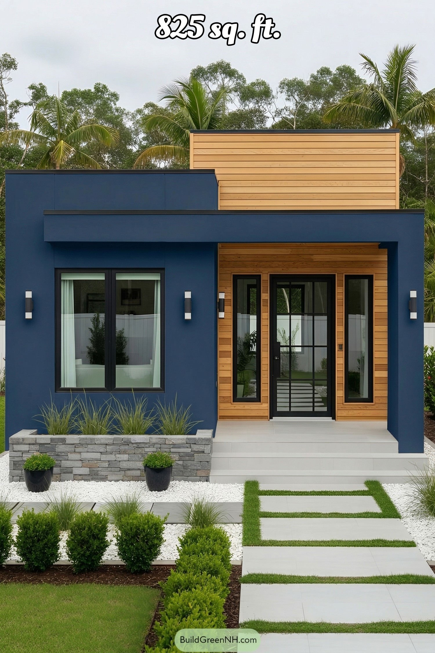 house siding deep blue color