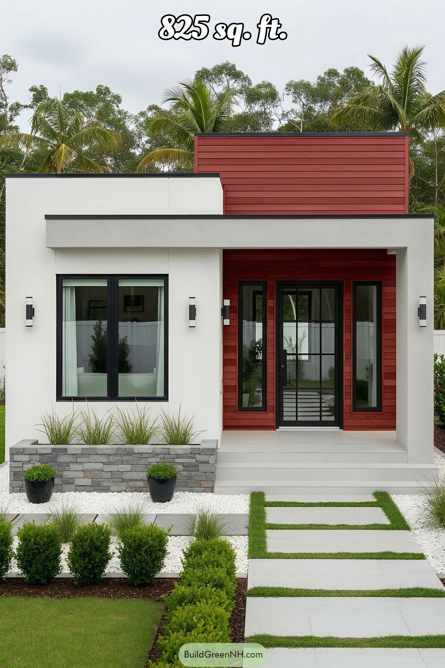 house siding deep red color