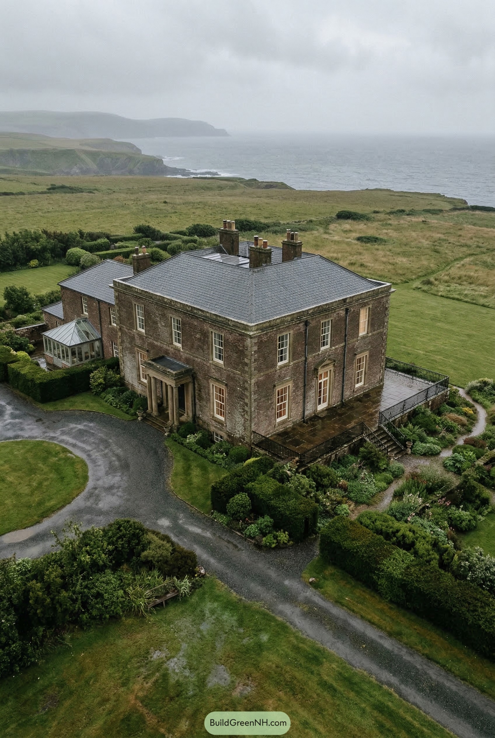 Georgian manor on rugged coastline