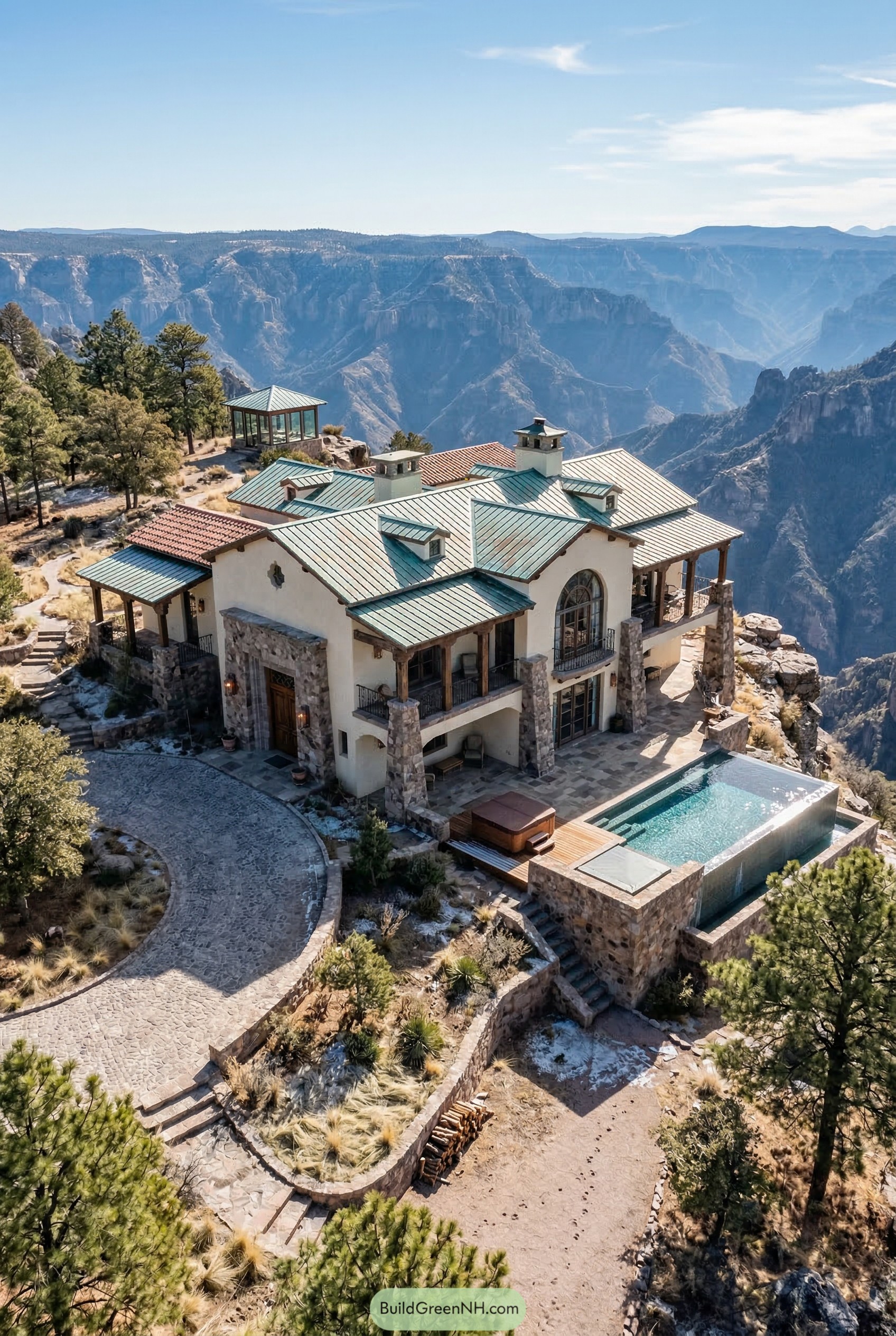 Canyon rim villa with infinity pool