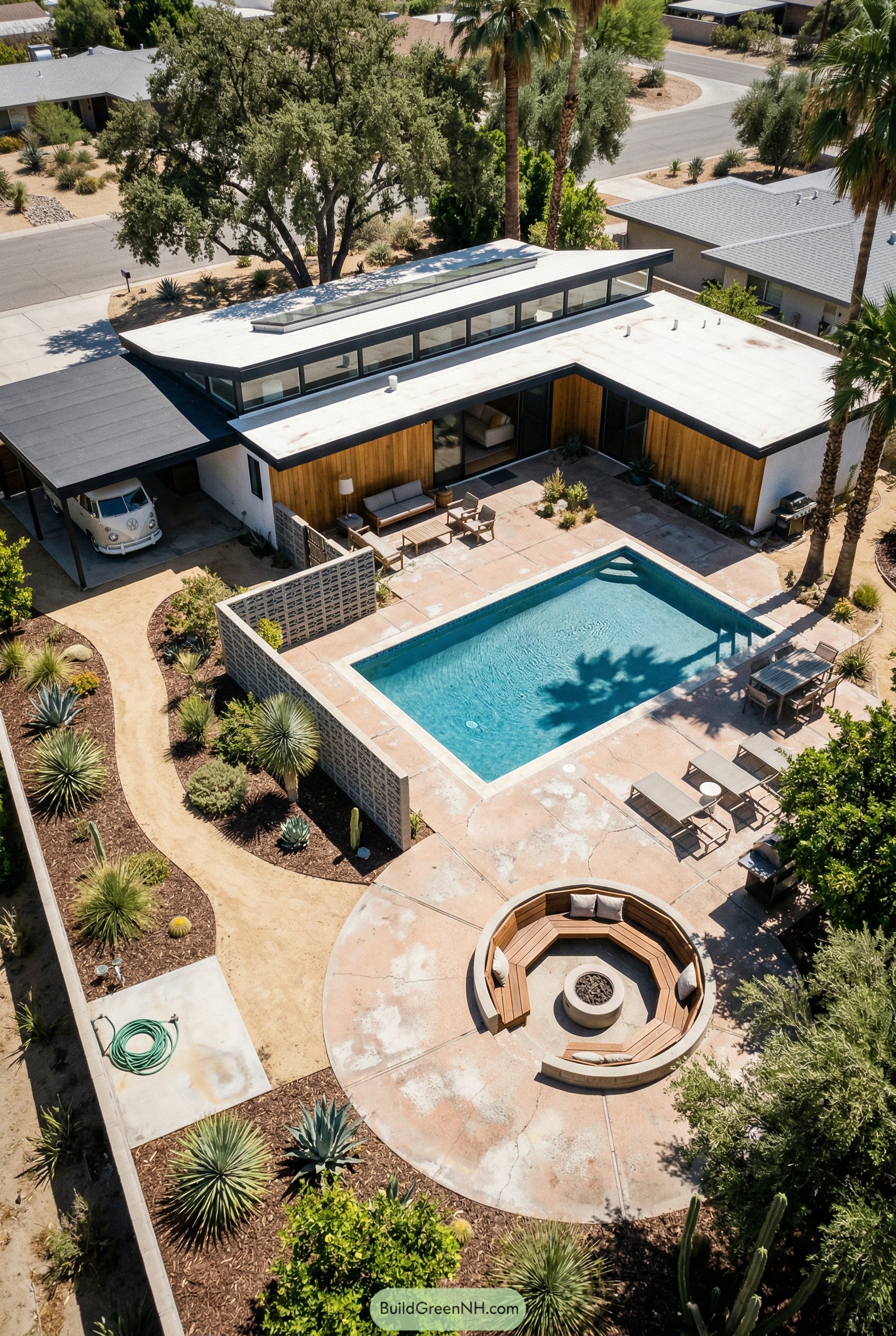 Modern desert home with courtyard pool