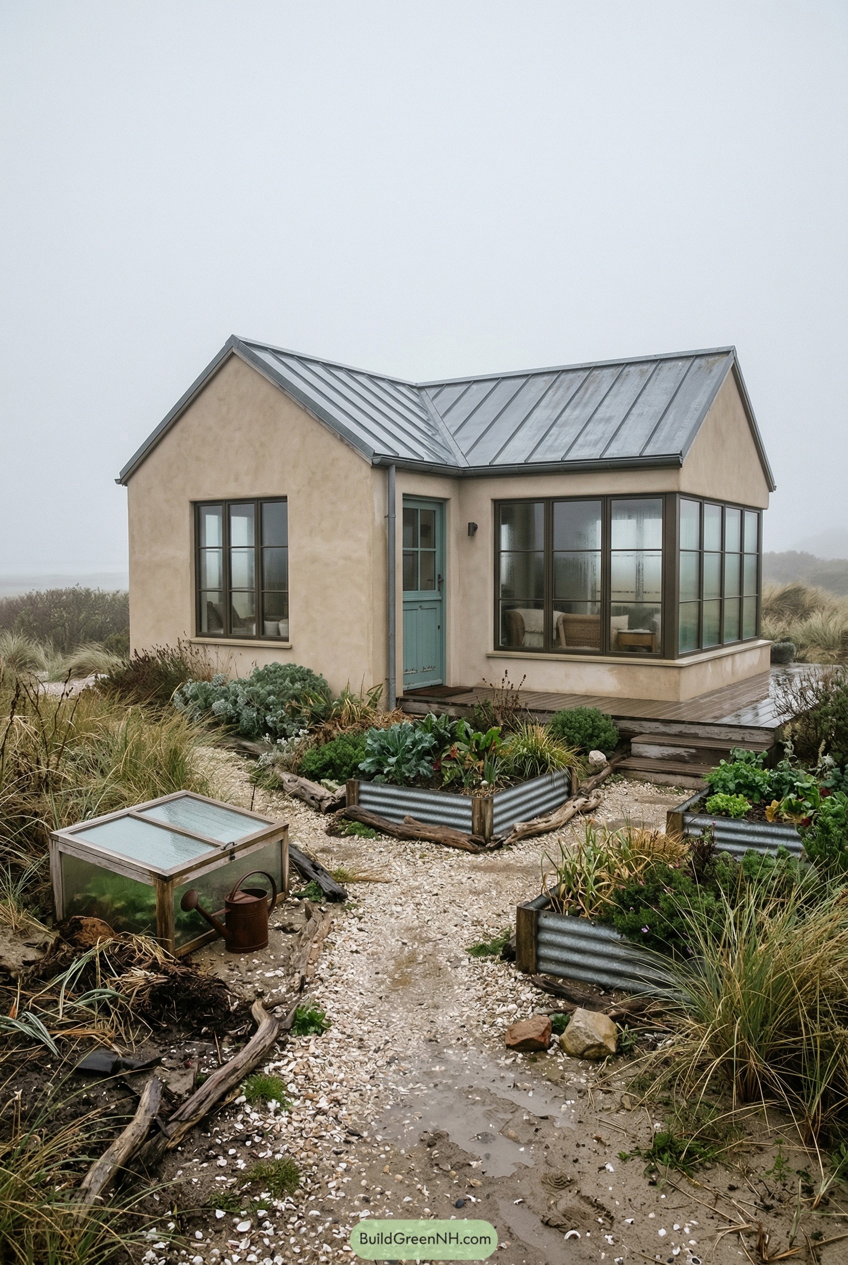 Modern Cottage Houses With Gardens With Raised Metal Beds