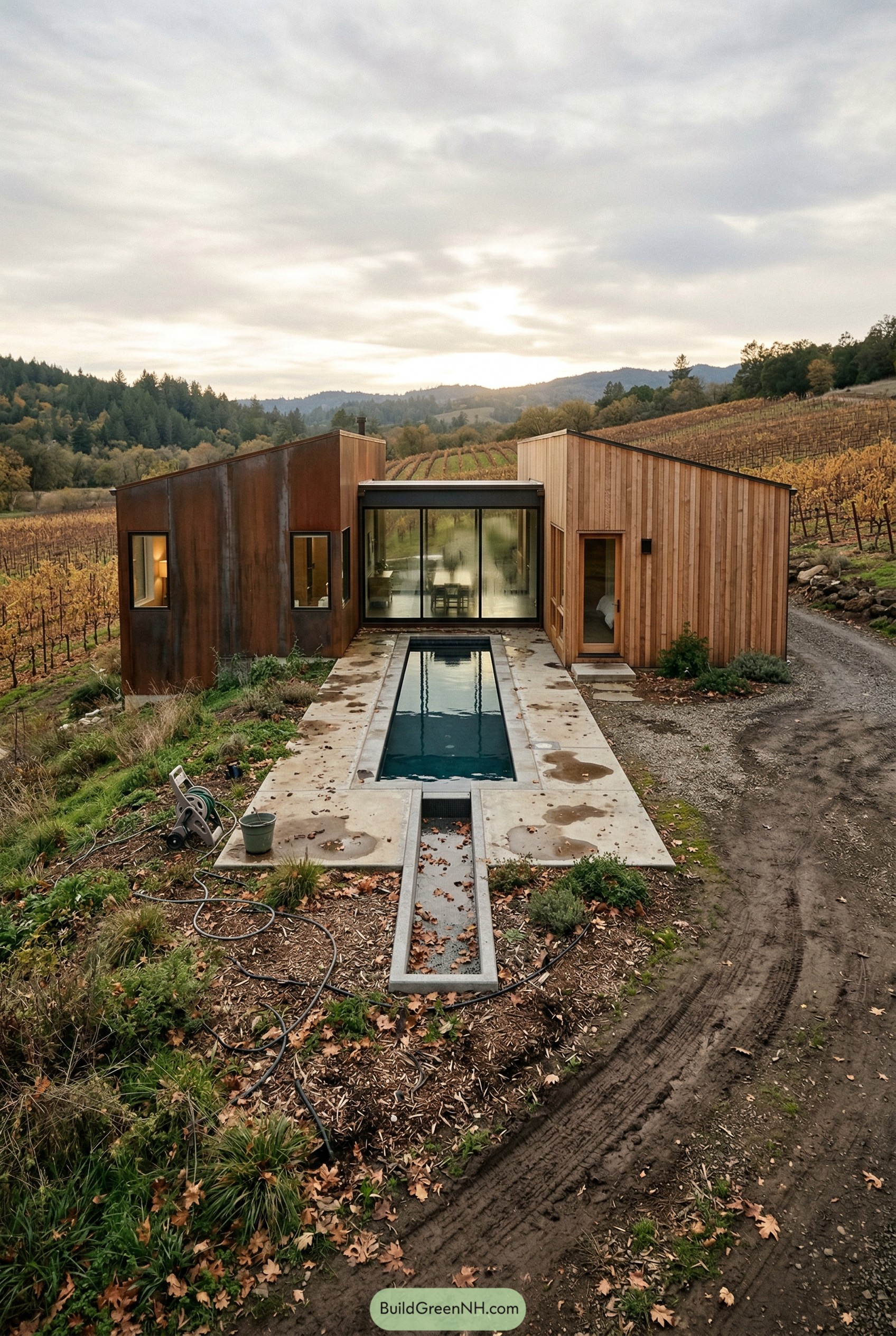 Vineyard house with slim plunge pool
