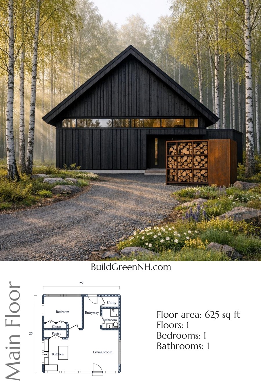 Birchlane Charcoal Gable Retreat Floor Plan