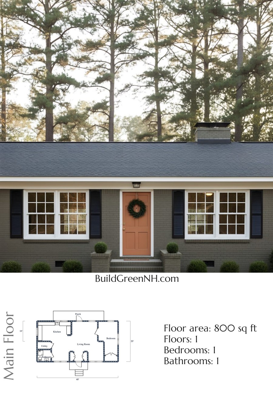 Peach Door Woodland Ranch Floor Plan