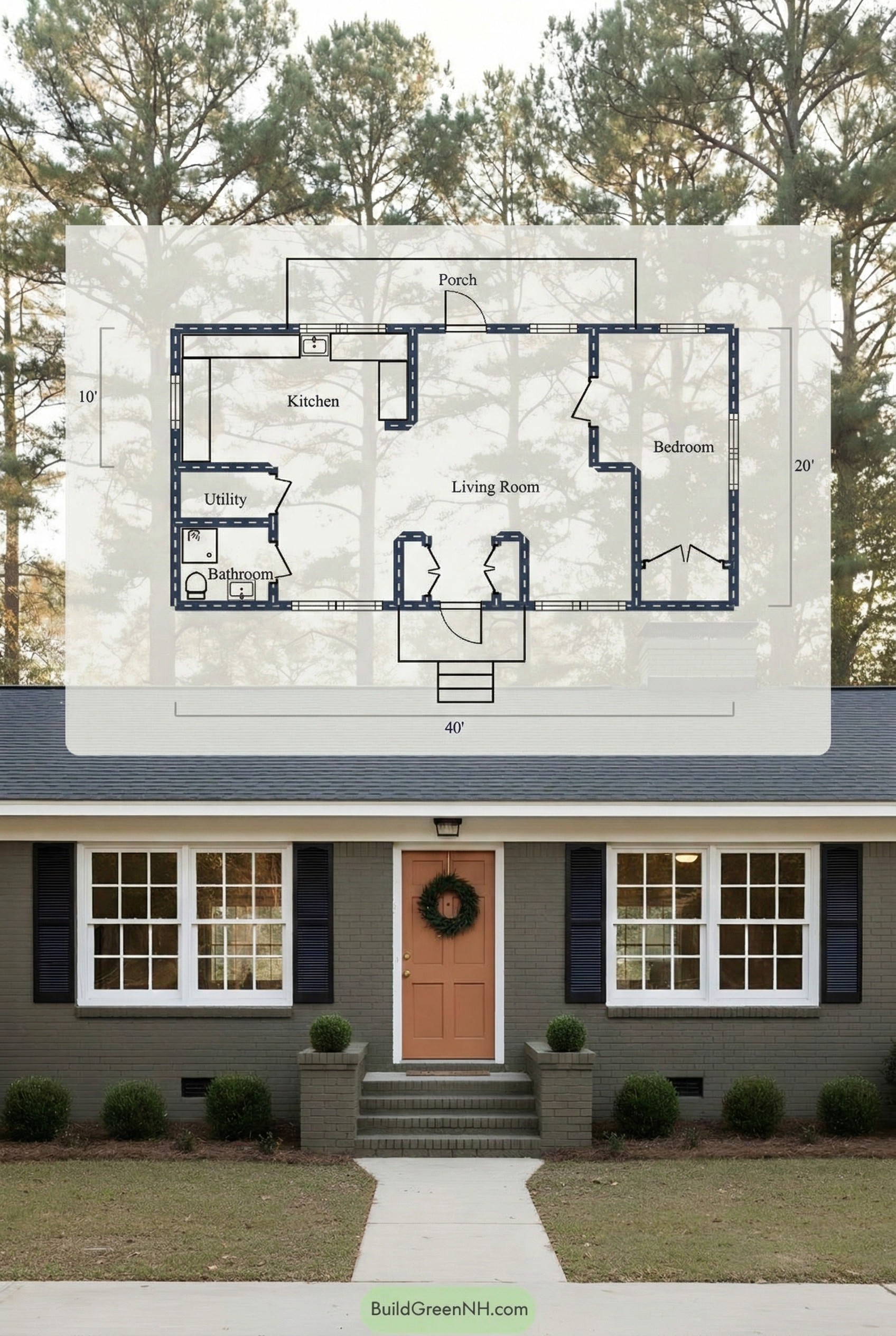 Peach Door Woodland Ranch Floor Plan